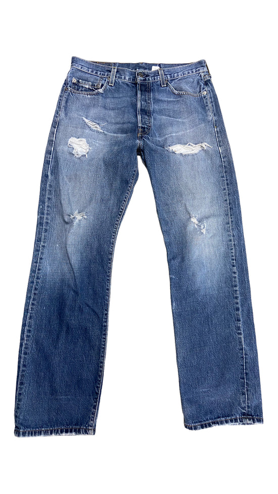VTG Levi Strauss 501 Blue Denim Jeans Sz 33x32