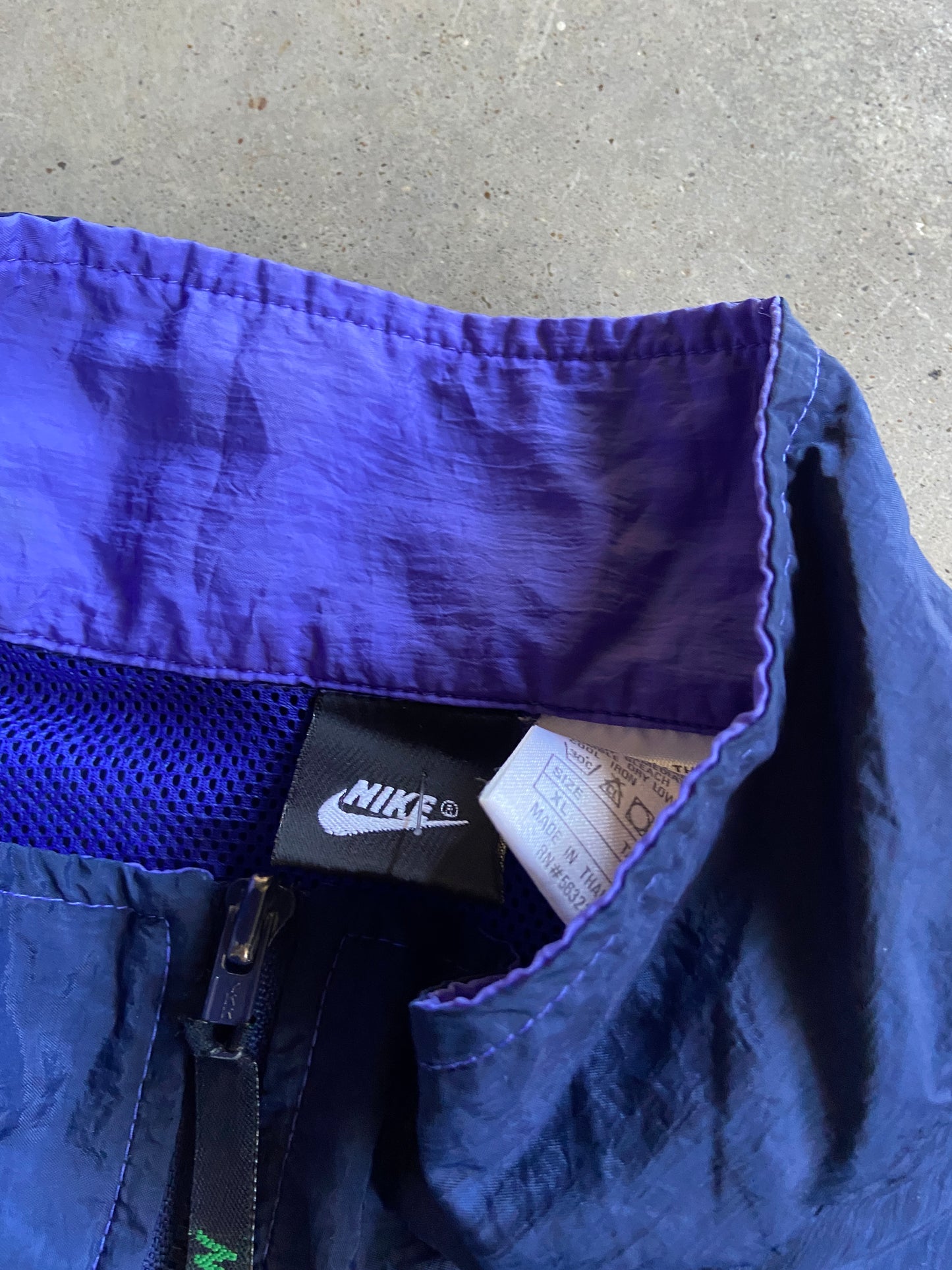 VTG Nike Green/Blue Windbreaker Jacket Sz XL