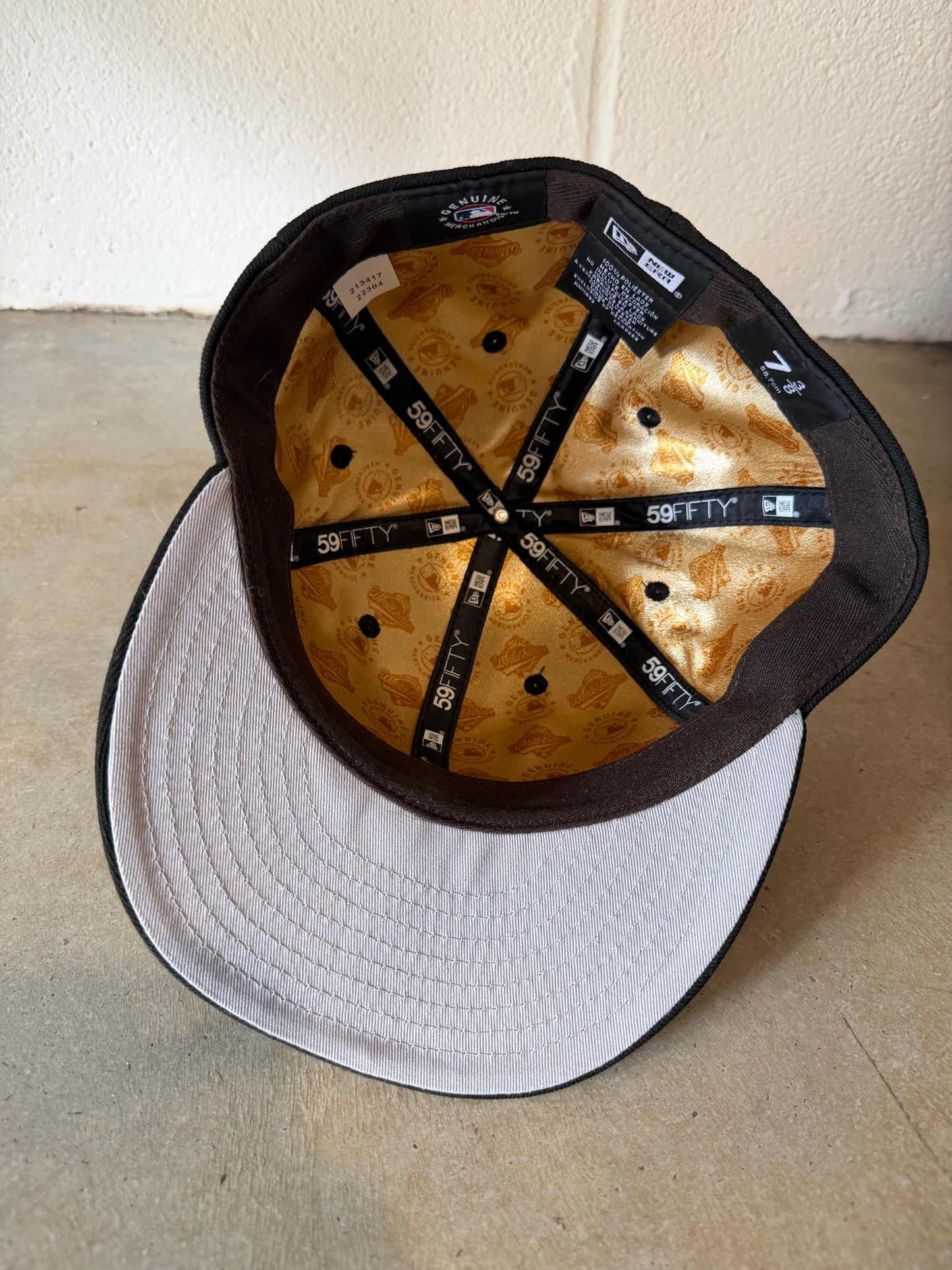 Y2K New Era New York Yankees World Series Satin Tribute Fitted Hat Sz 7 3/8