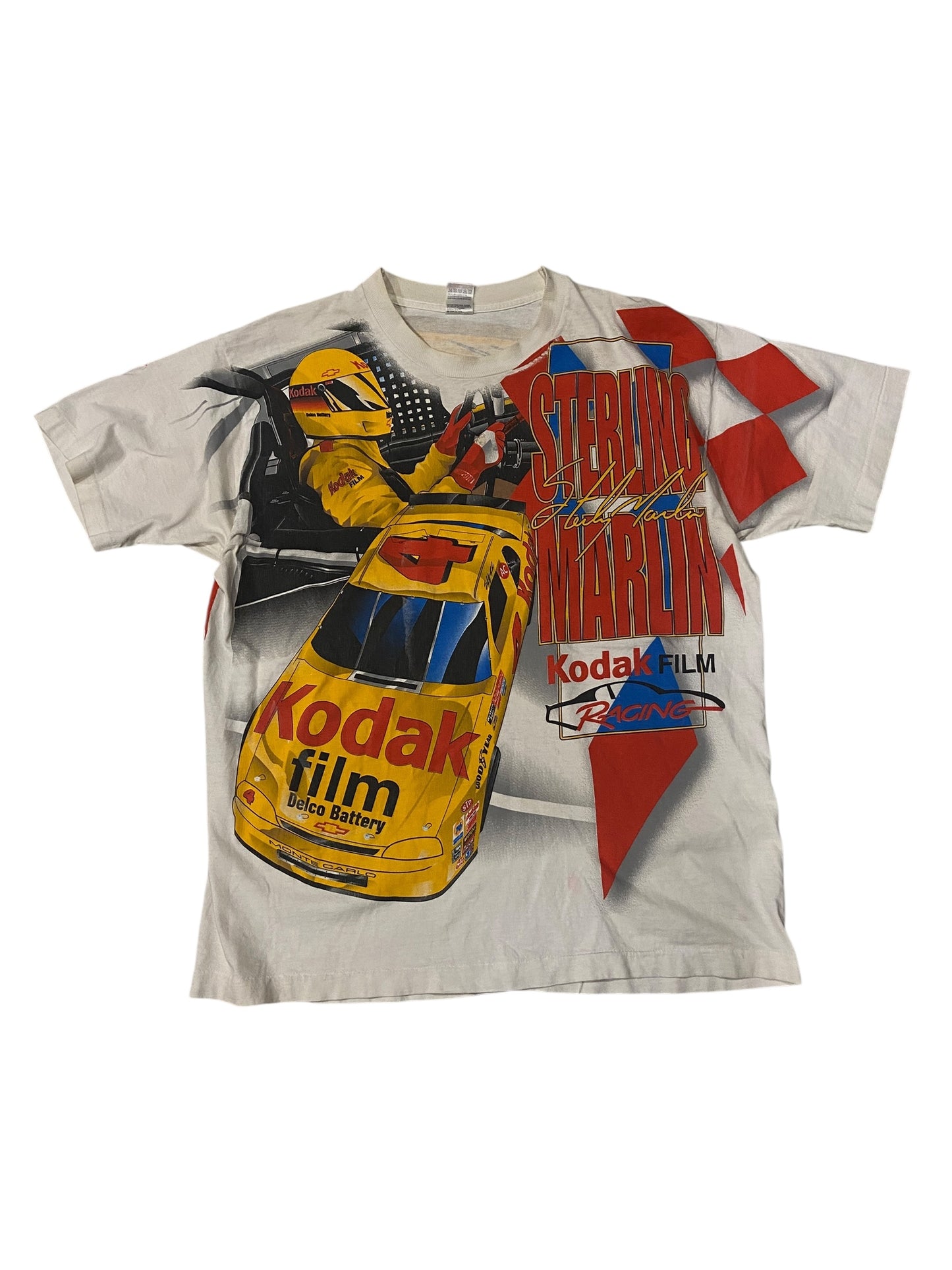 VTG Sterling Marlin Kodak Film Racing Tee Sz XL