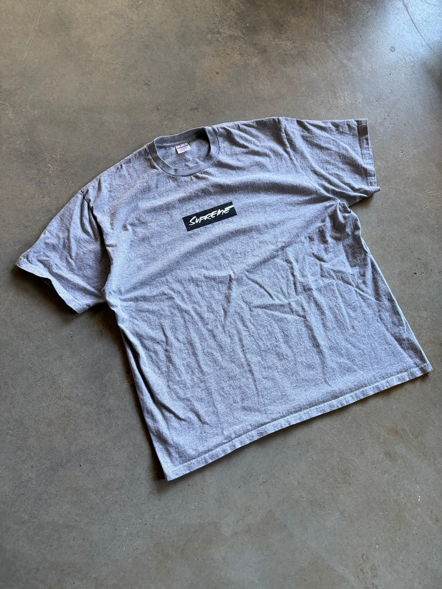 Supreme Futura Box Logo Gray Tee Sz XL