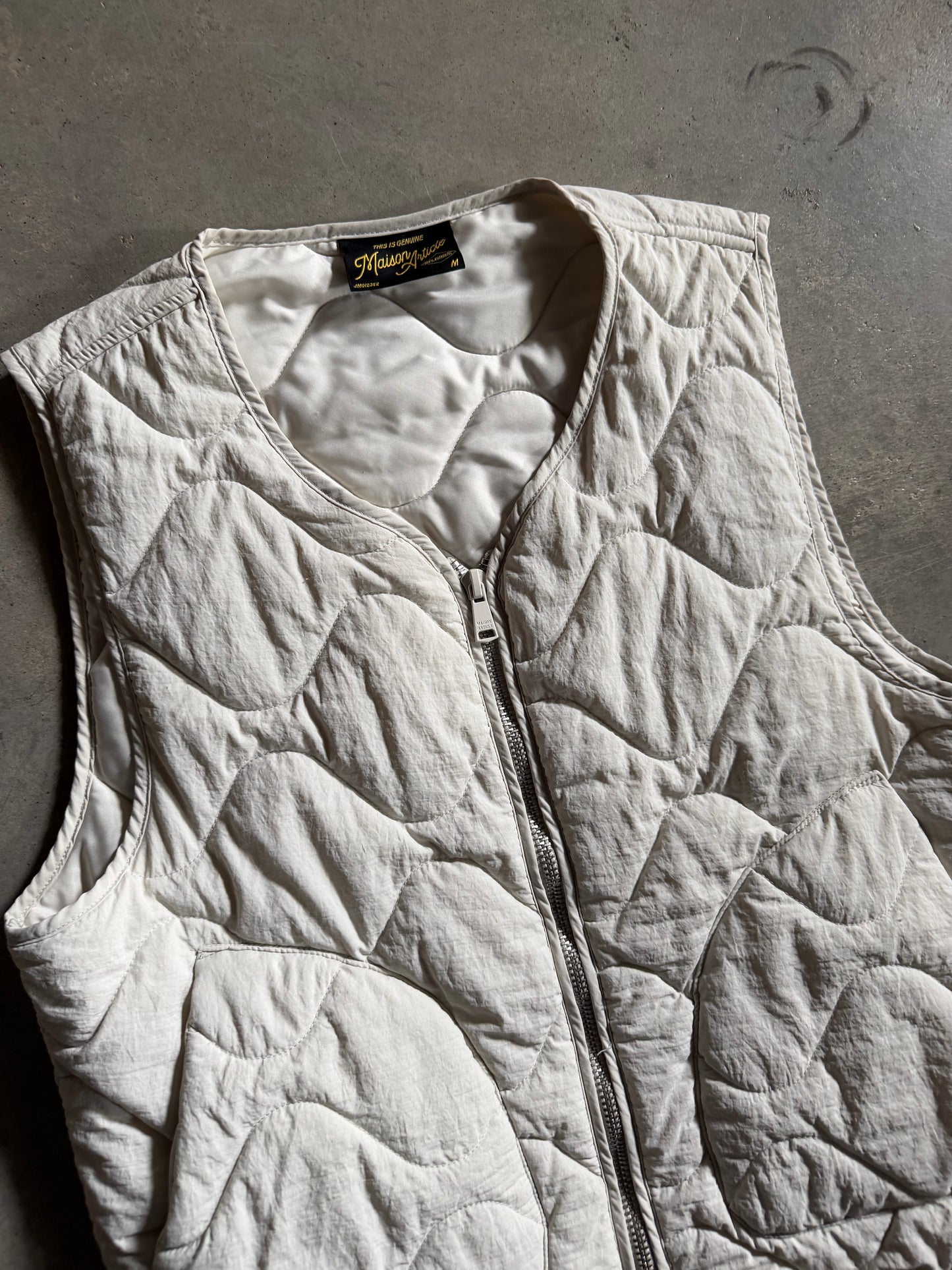 Maison Article Cream Vest Sz M