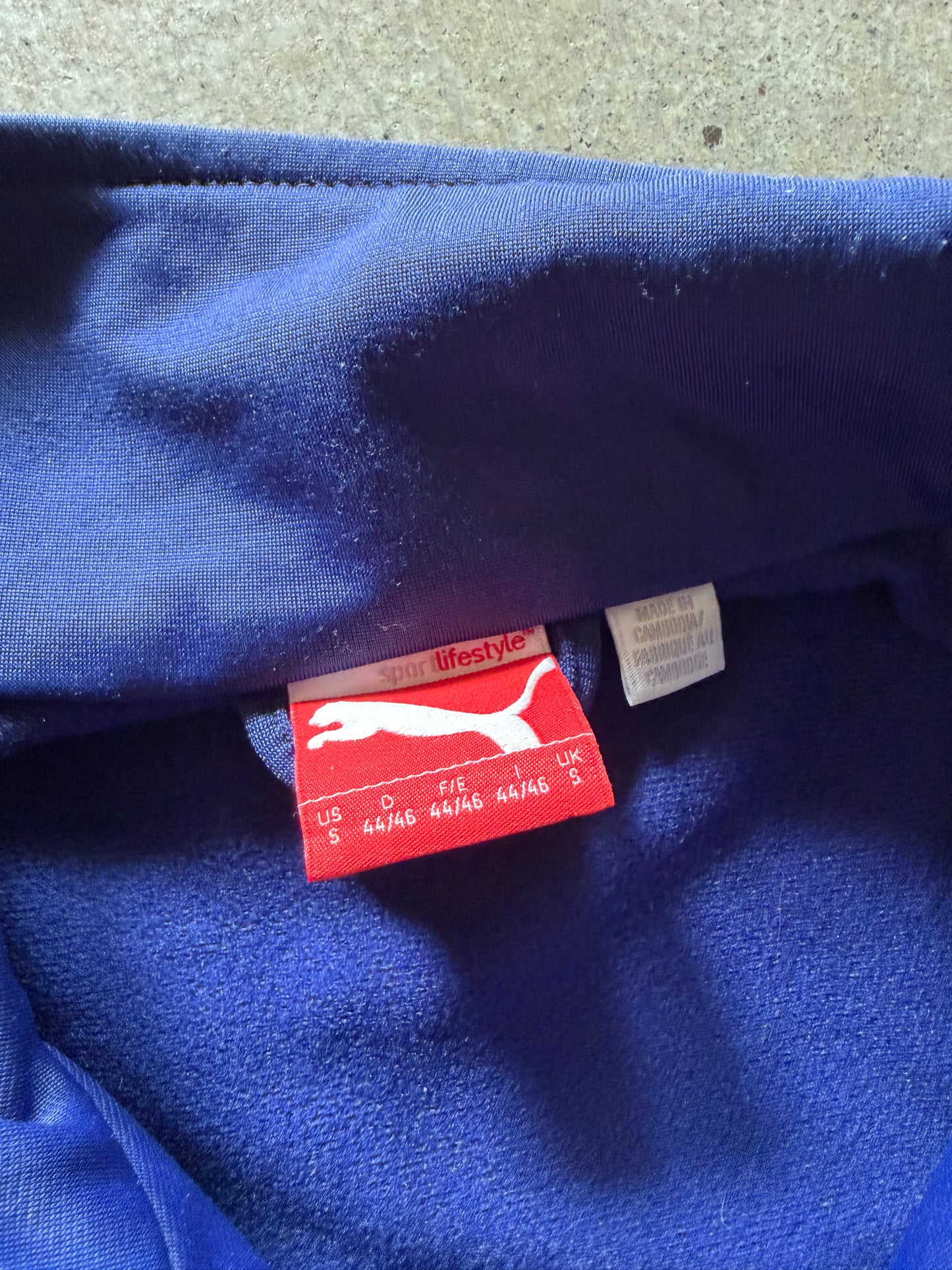 Blue Puma Zip Up Jacket Sz S