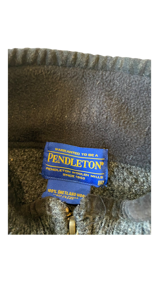 Pendleton Shetland Wool Zip Up Jacket Sz XL