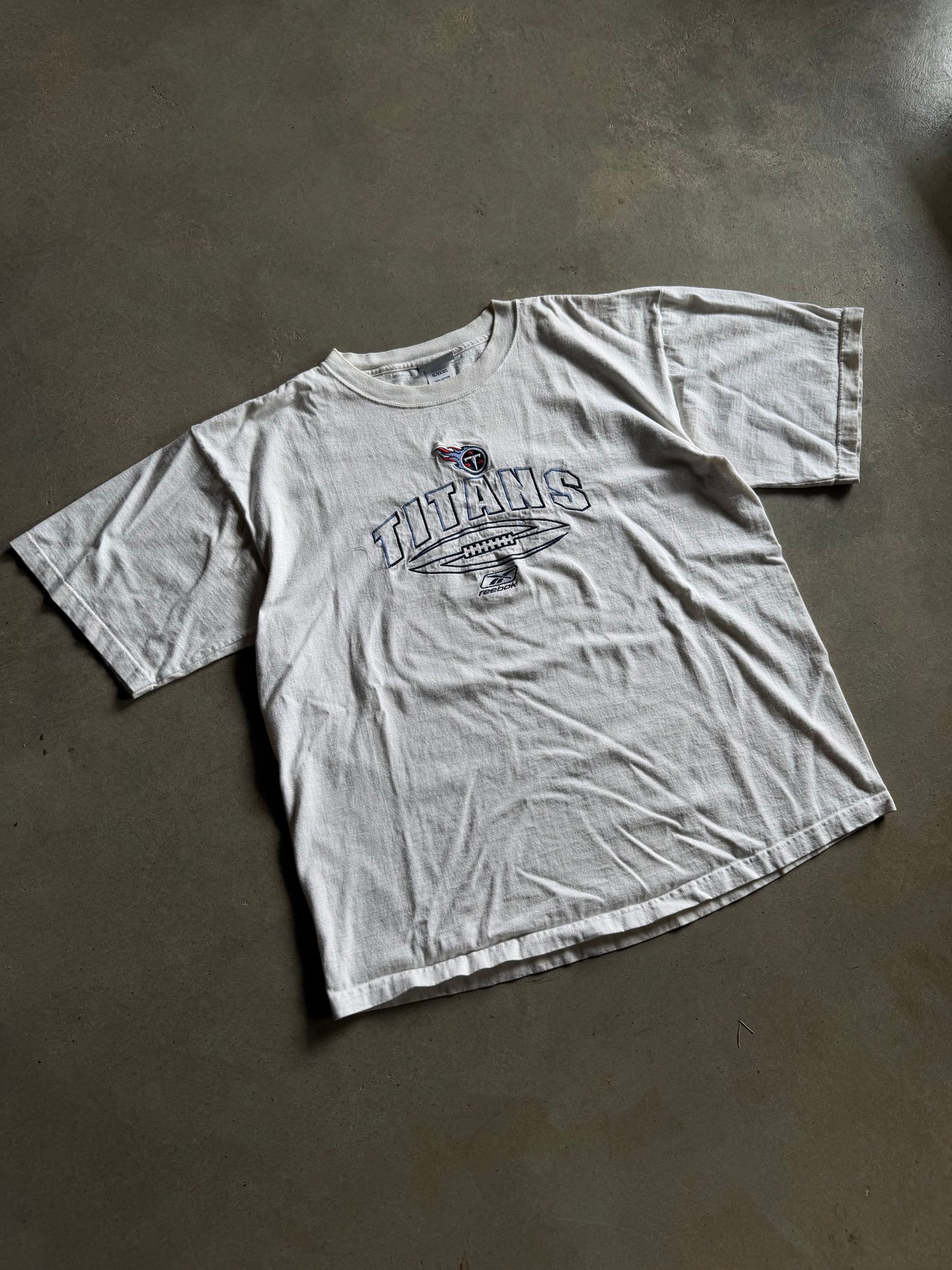 Y2K Reebok Tennessee Titans Embroidered Tee Sz XL/2XL