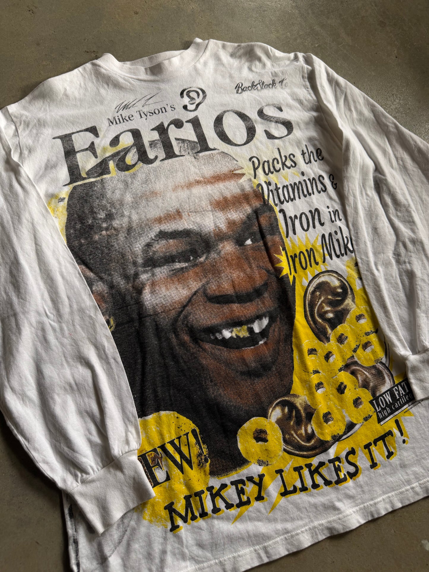Backstock Co Tyson Holyfield EARIOS Orig. Distressed Tee Sz L