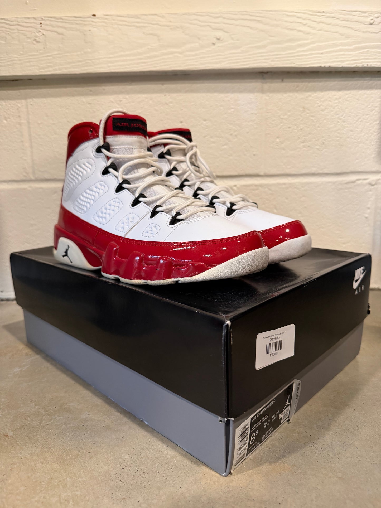 Preowned Air Jordan 9 Retro 'Gym Red' Sz 8.5M/10W