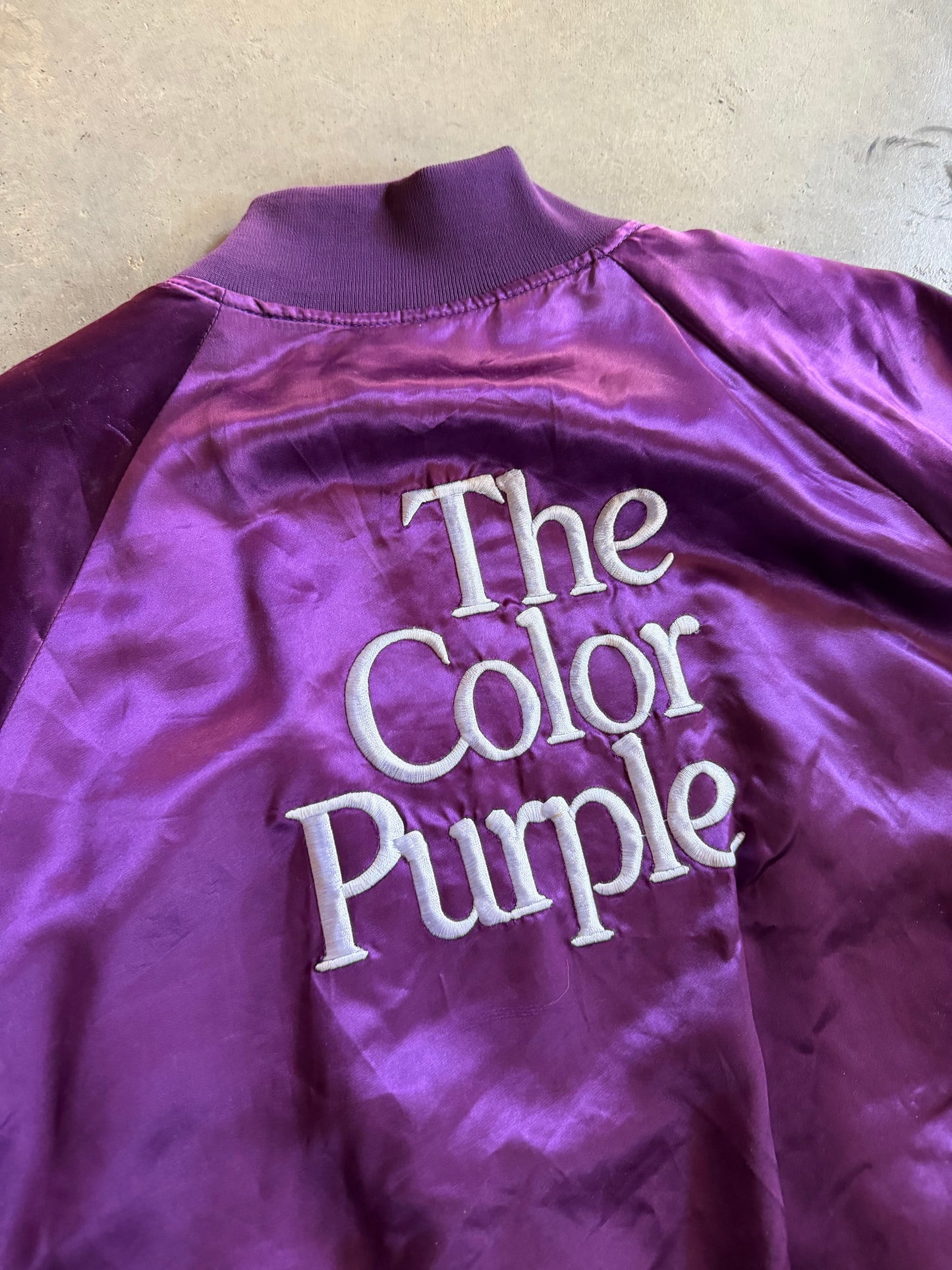 VTG 80s The Color Purple Movie Promo Satin Jacket Sz L