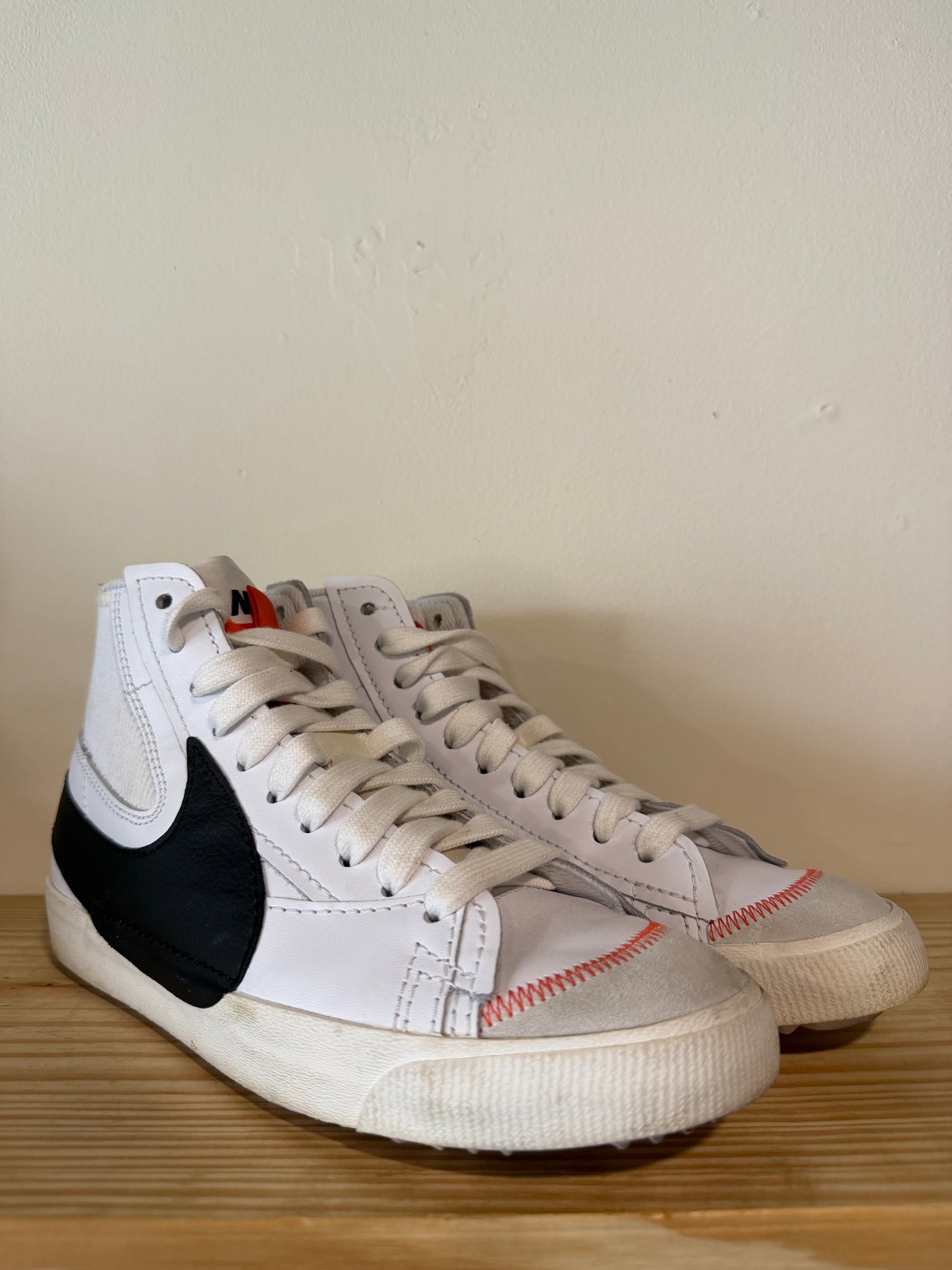 Preowned Nike Blazer Mid 77 Jumbo White Black Sz 11M/12.5W