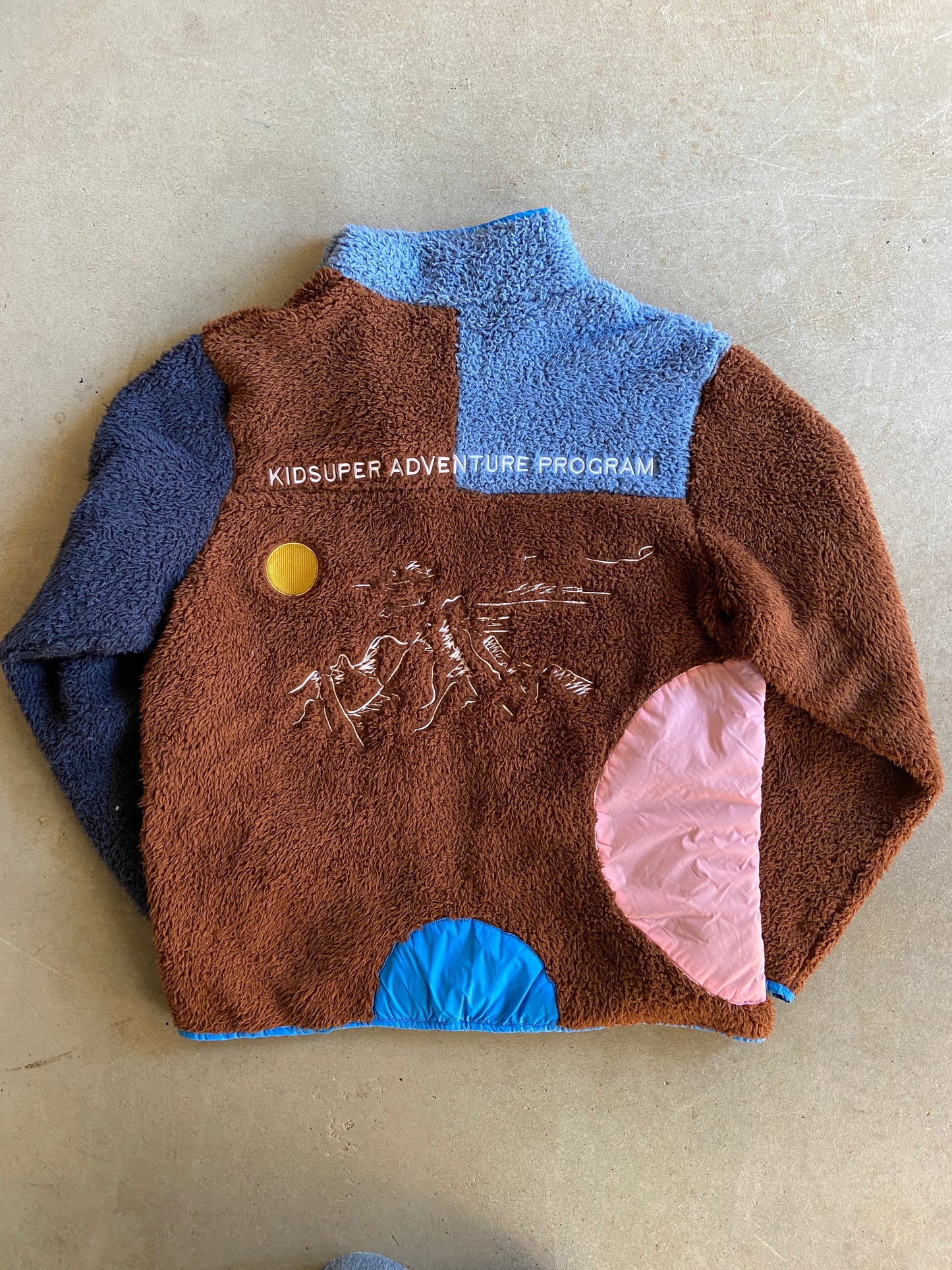 Kidsuper Studios Multicolor Fleece Jacket Sz XL