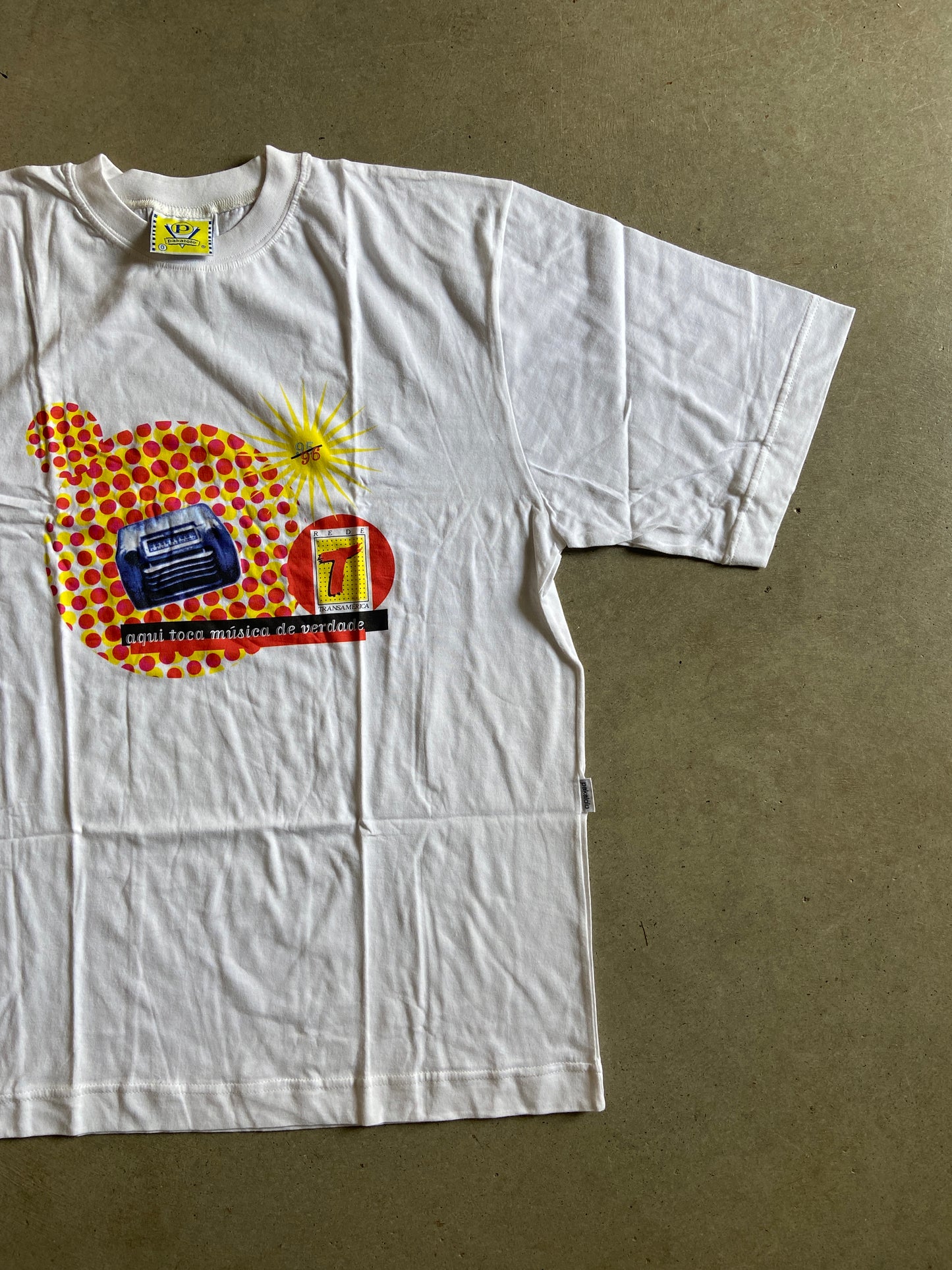 VTG 90s Rádio Transamérica Promo Tee Sz L