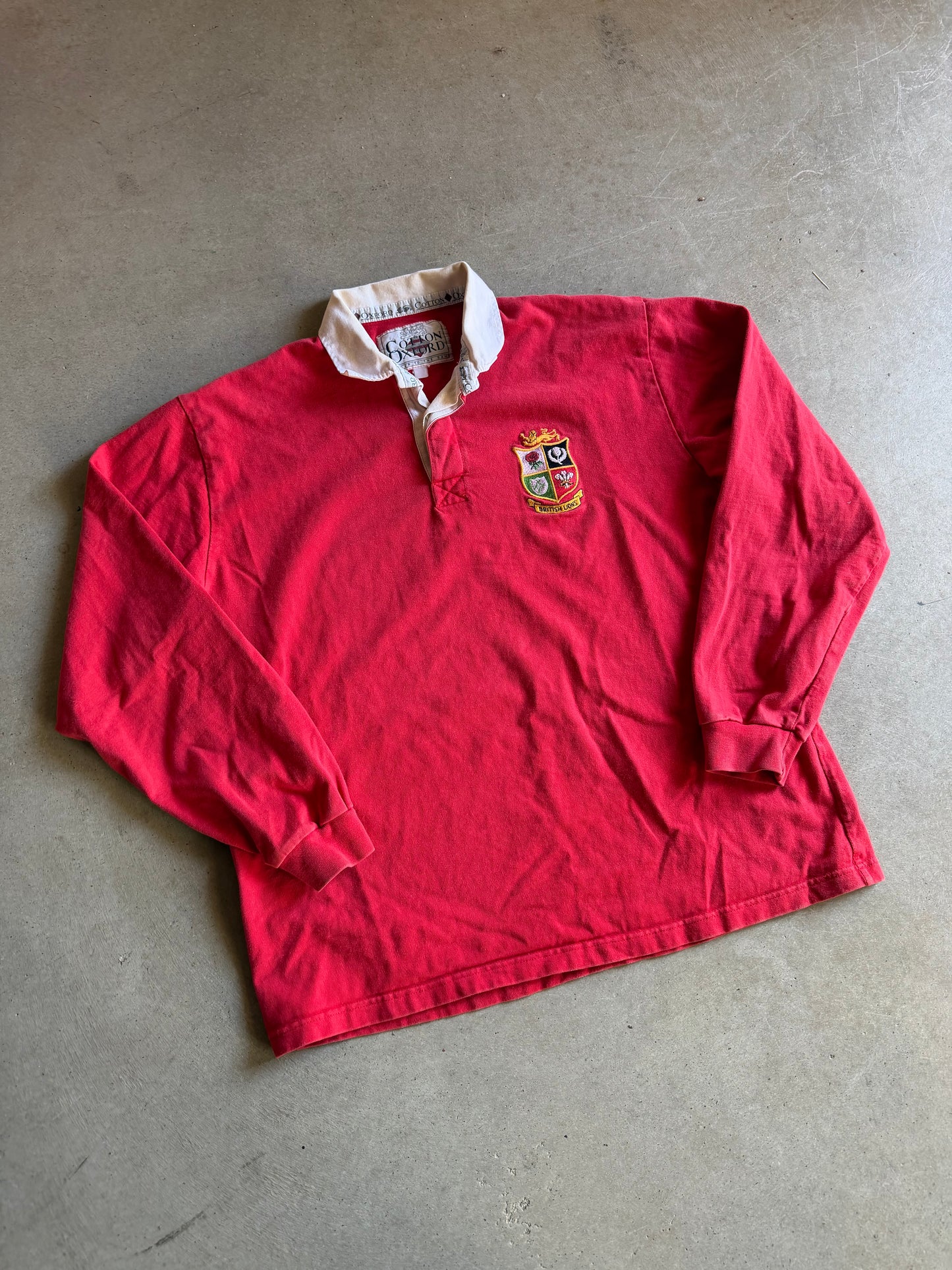VTG British Lions L/S Rugby Shirt Sz XXL
