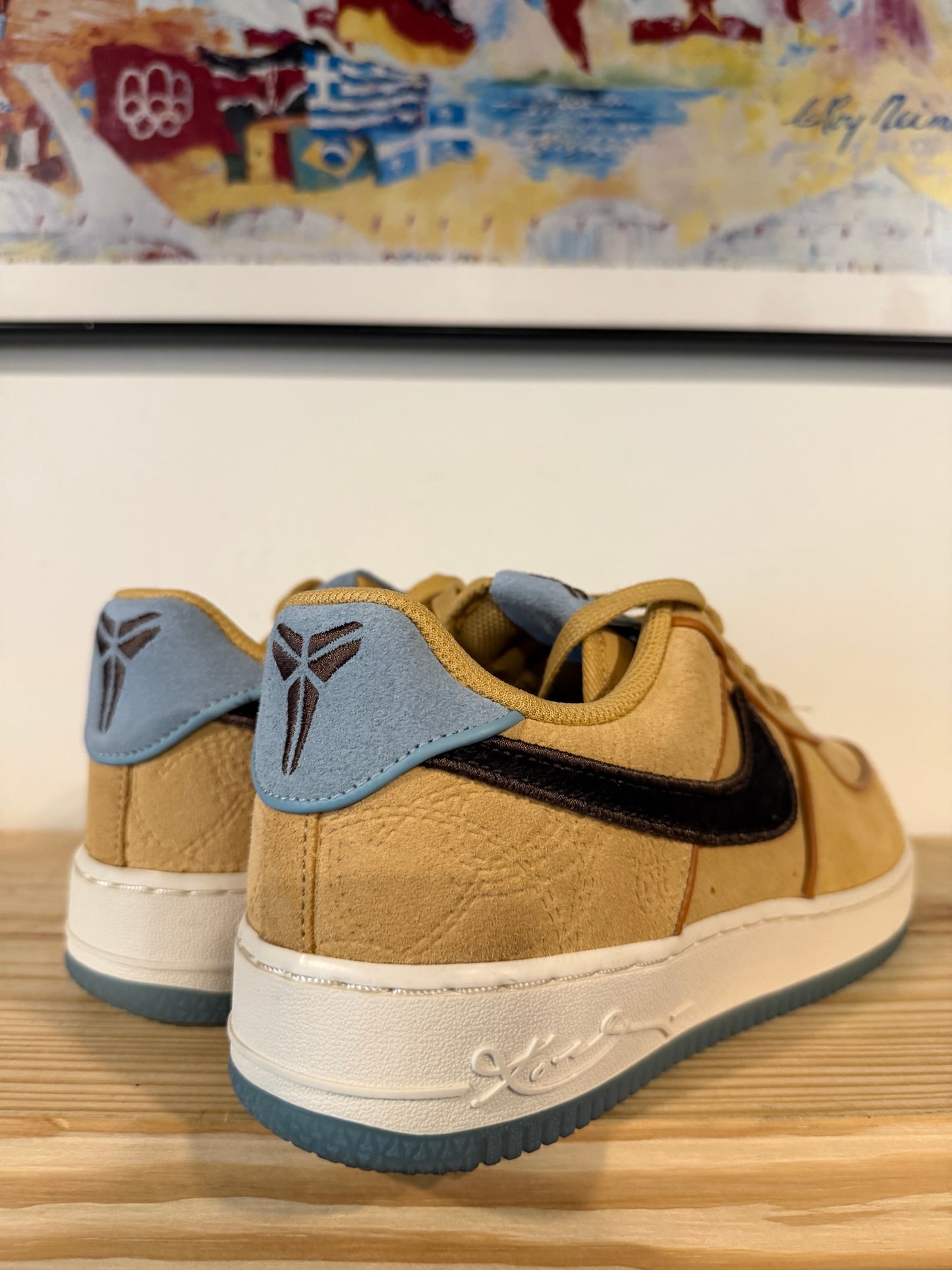 Preowned Nike Air Force 1 Low Protro Kobe Bryant Siempre Hermanos Sz 10.5M/12W