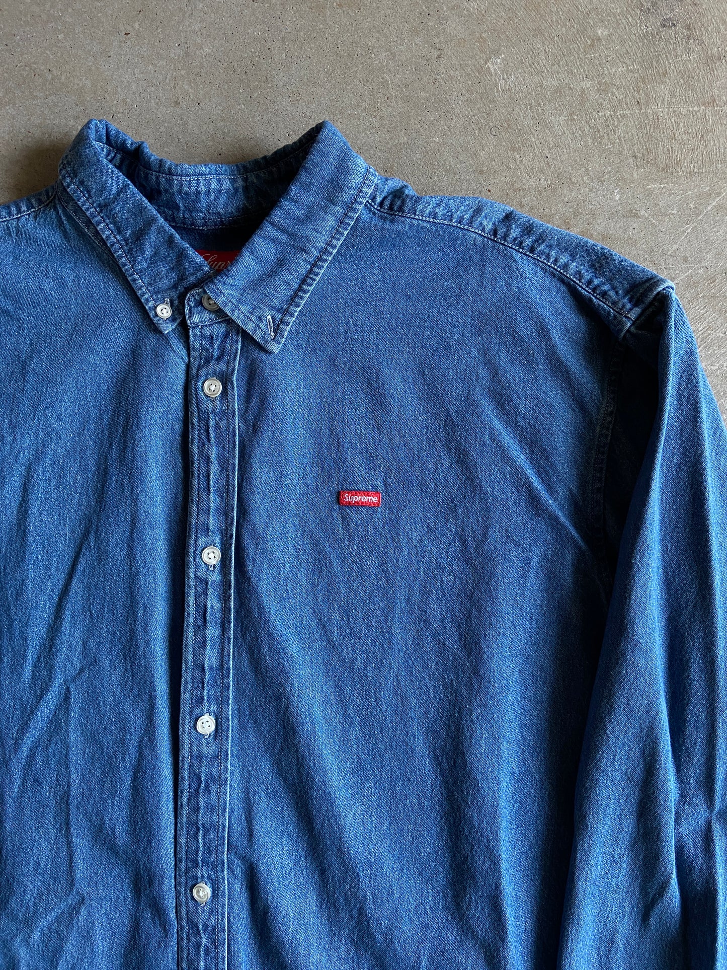 Supreme Denim Button Up Shirt Sz XL