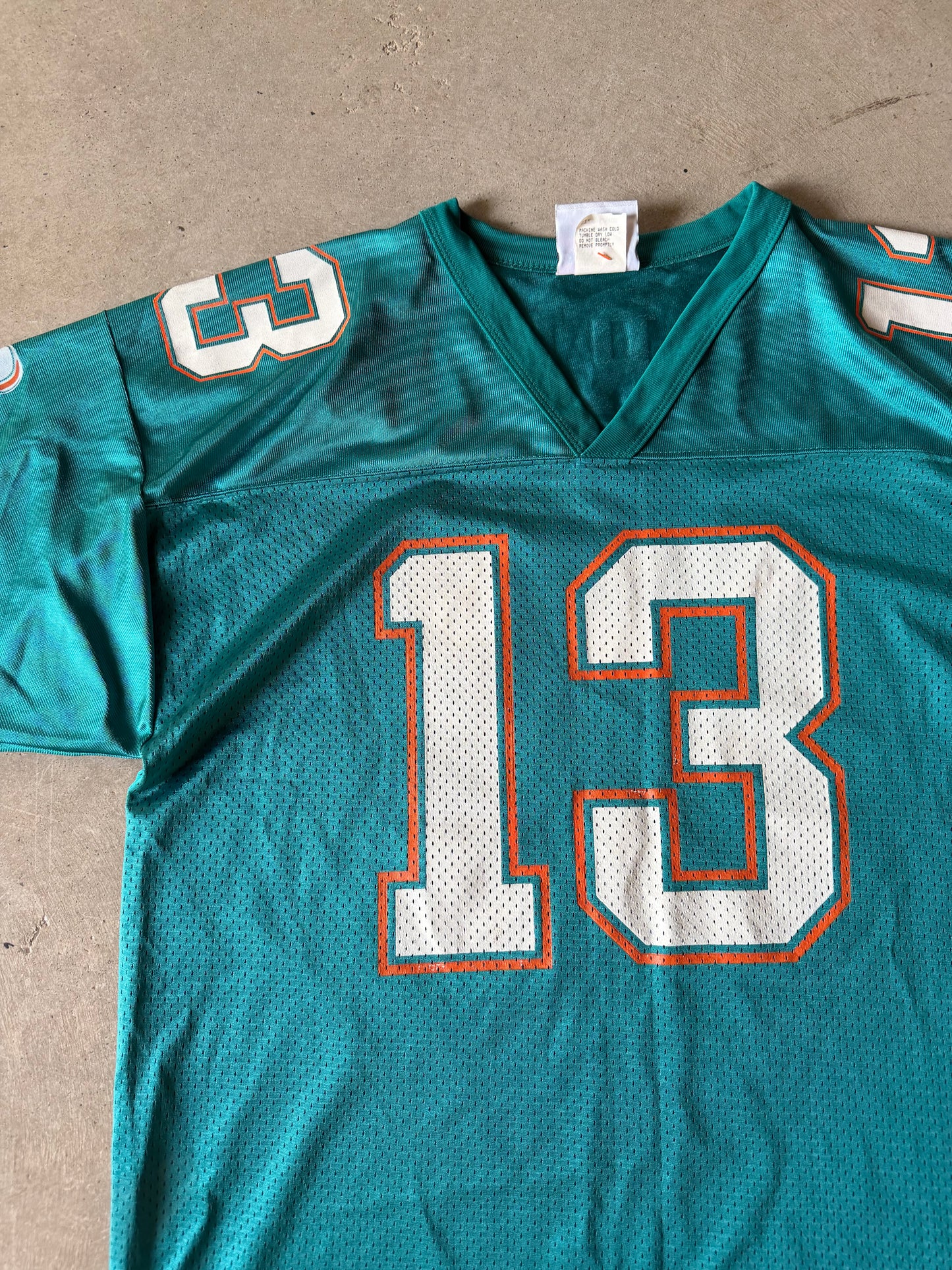 VTG Miami Dolphins Dan Marino Logo Athletic Jersey Sz L