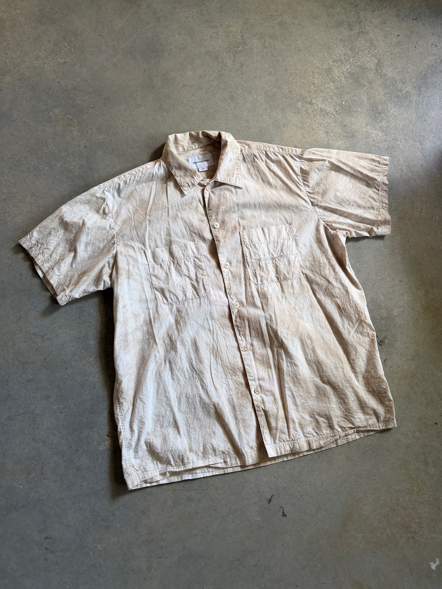 Thisisneverthat Brown Button Up Shirt Sz M