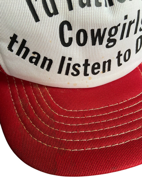 VTG I'd Rather Eat Cowgirls Trucker Hat