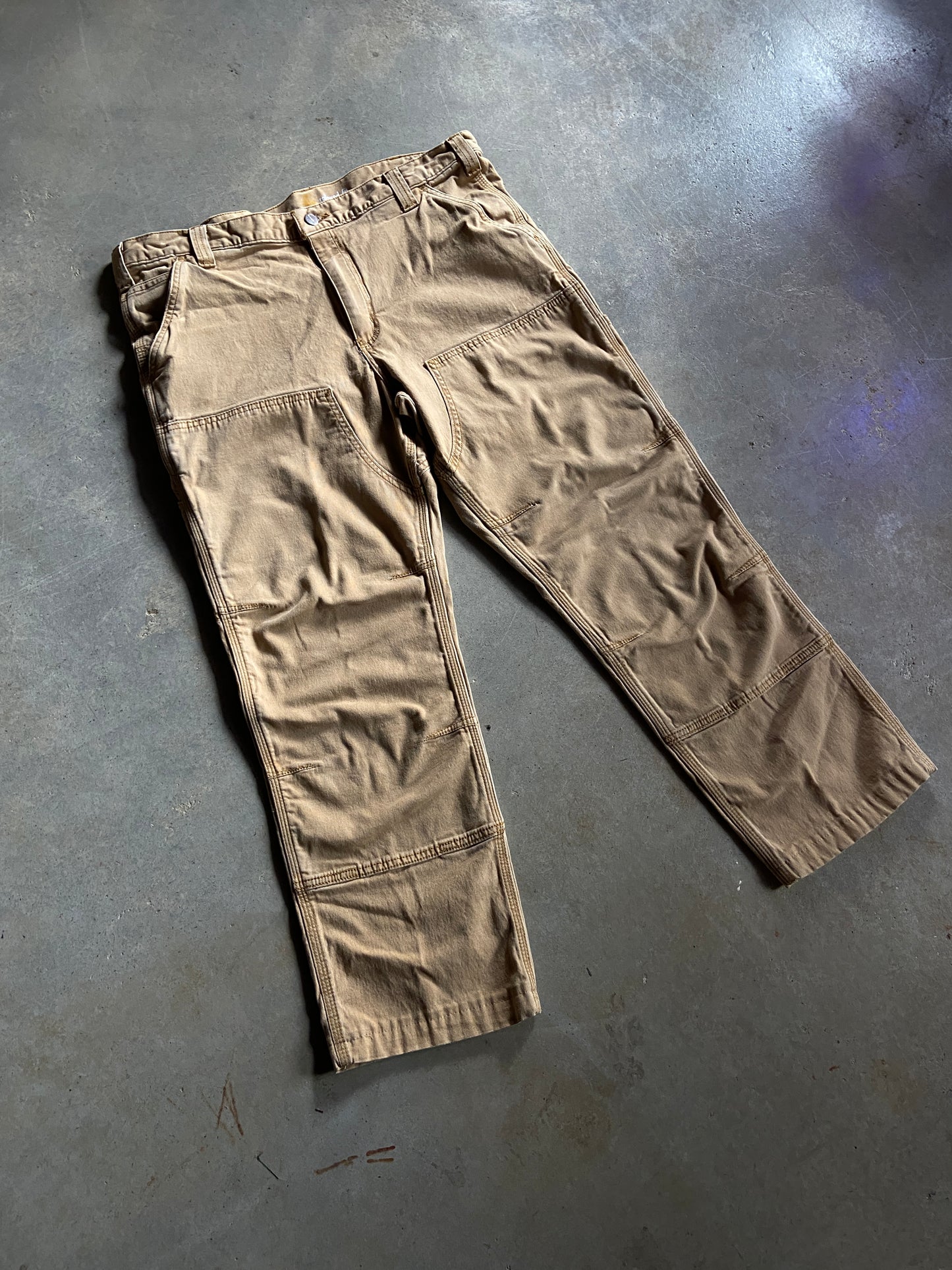 Y2K Carhartt Tan Double Knee Pants Sz 38x28