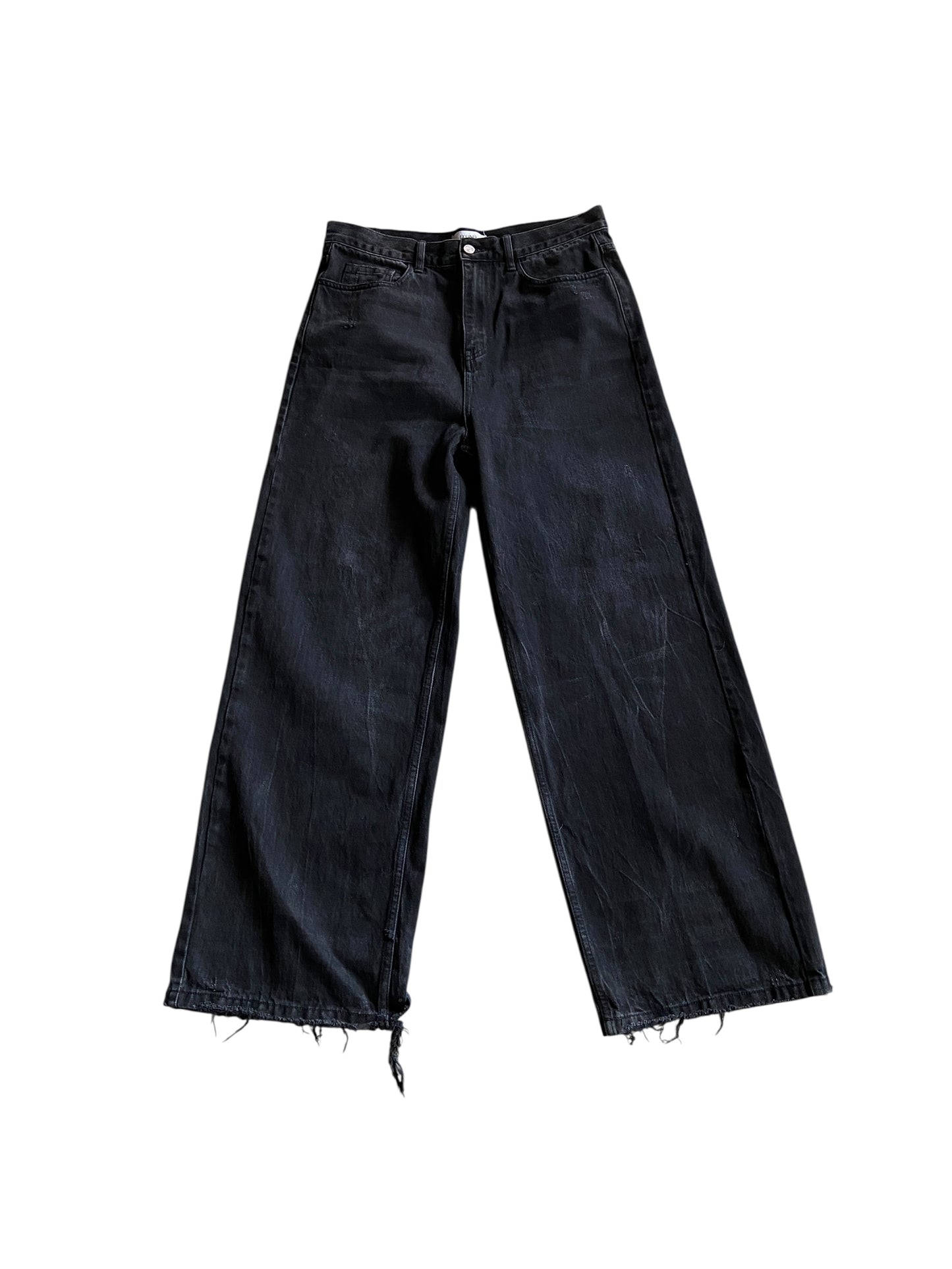 Found Black Denim Baggy Jeans Sz 33x31