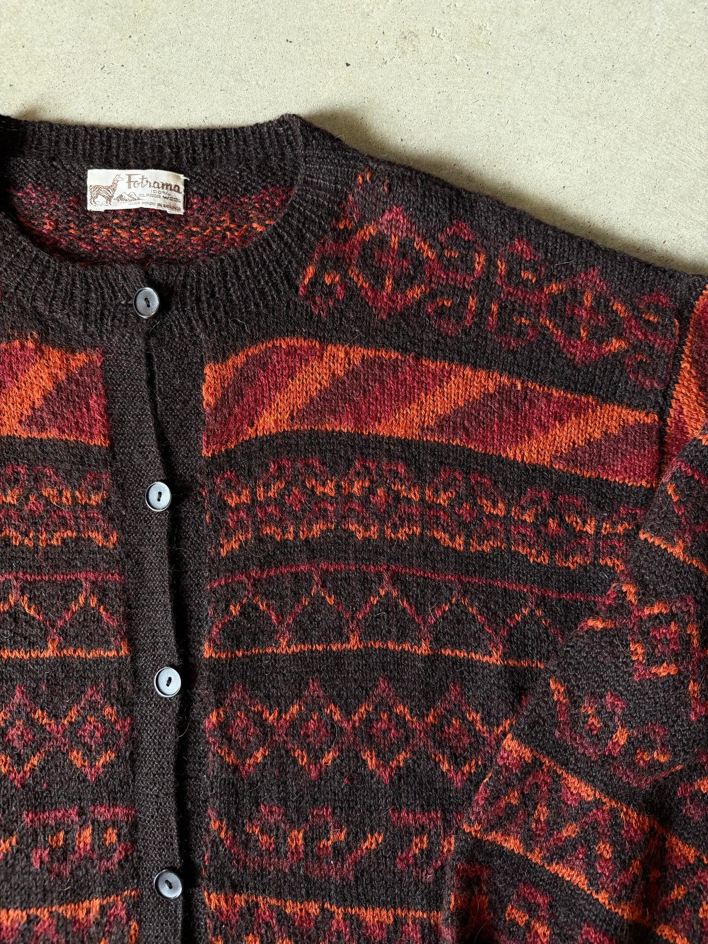 VTG Fotrama Brown/Orange Sweater Sz L/XL