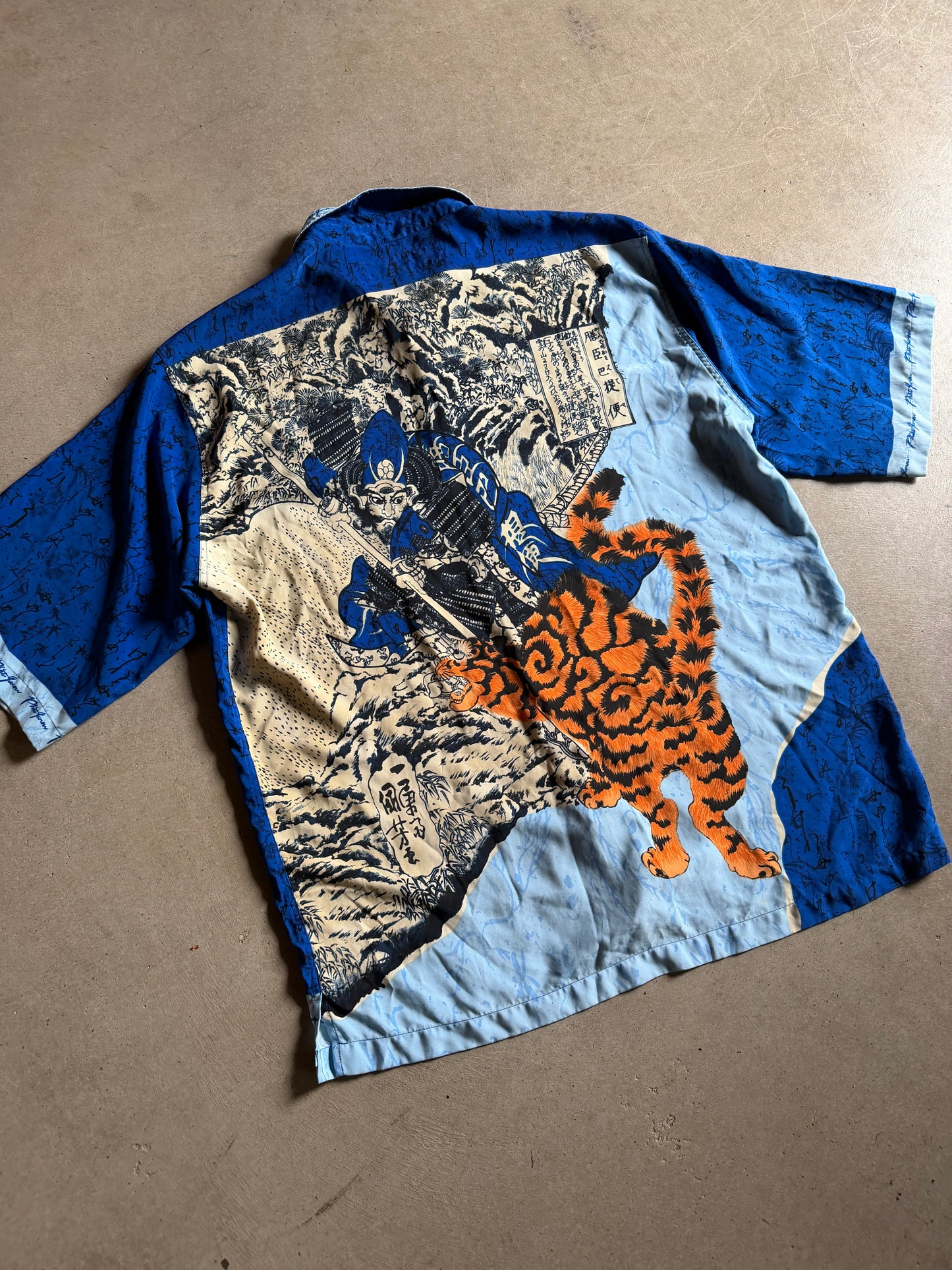 Phat Farm Samurai Tiger Button Down Shirt Sz 2XL