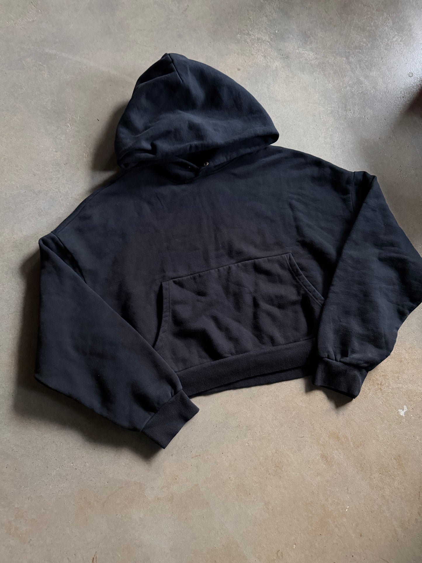 Elwood Cropped Snap Hoodie Sz M