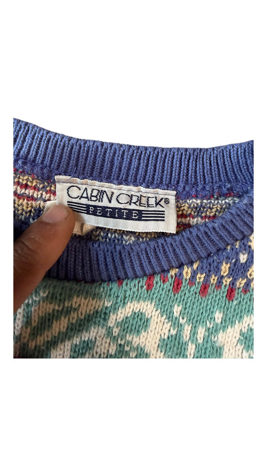 VTG Wmns Cabin Creek Knit Sweater Sz Wmns S