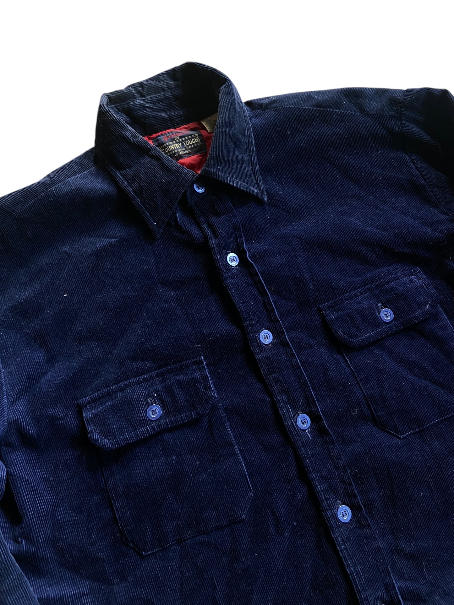 VTG Sportswear Country Touch Blue Flannel Button Up Shirt Sz M/L