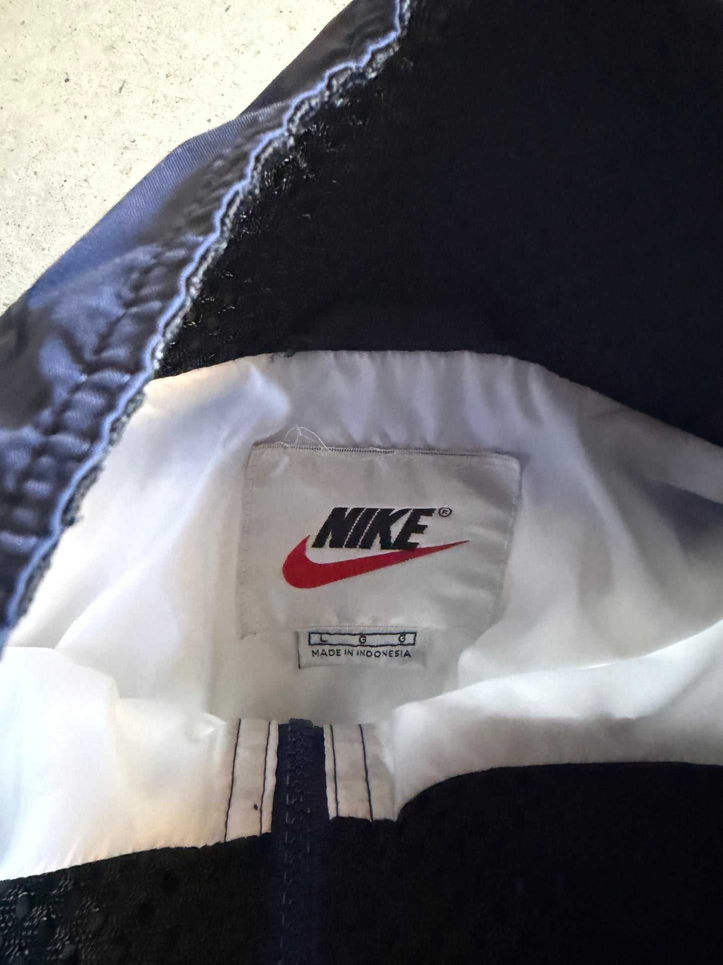 VTG Nike Navy Blue Net Windbreaker Sz L