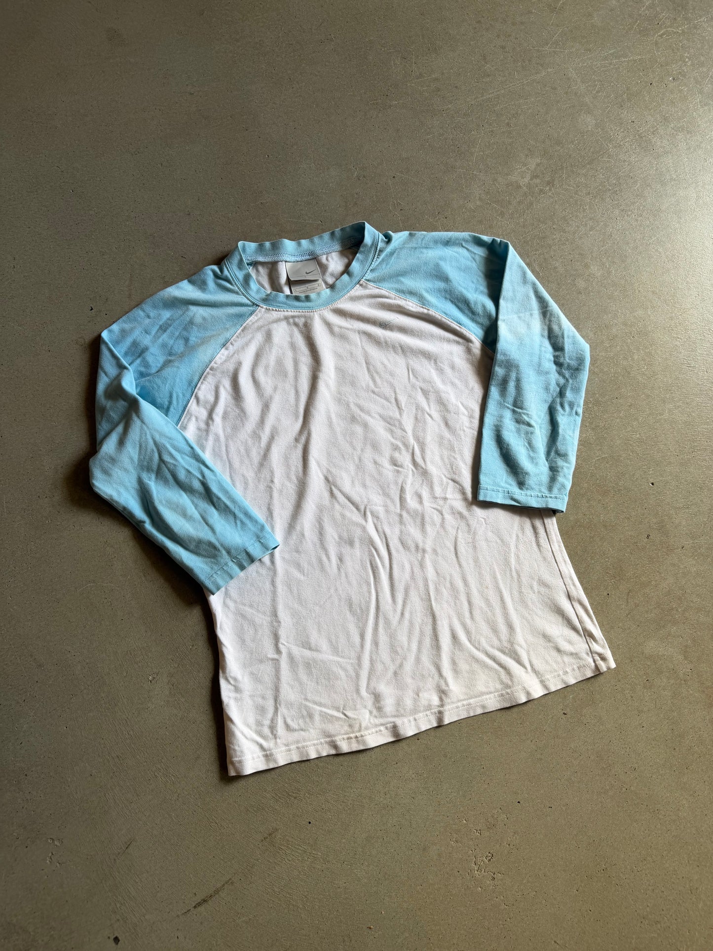 VTG Nike Baby Blue 3/4 Sleeve Tee Sz S