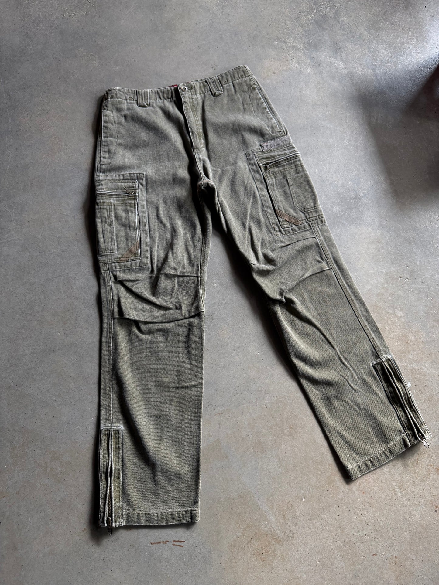 VTG Oakley Tactical Field Gear Zip Flare Pants Sz 34x33
