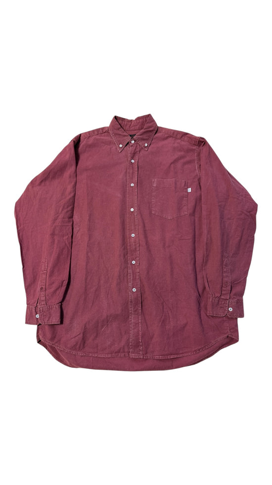Stussy Burgundy Dress Shirt Sz L