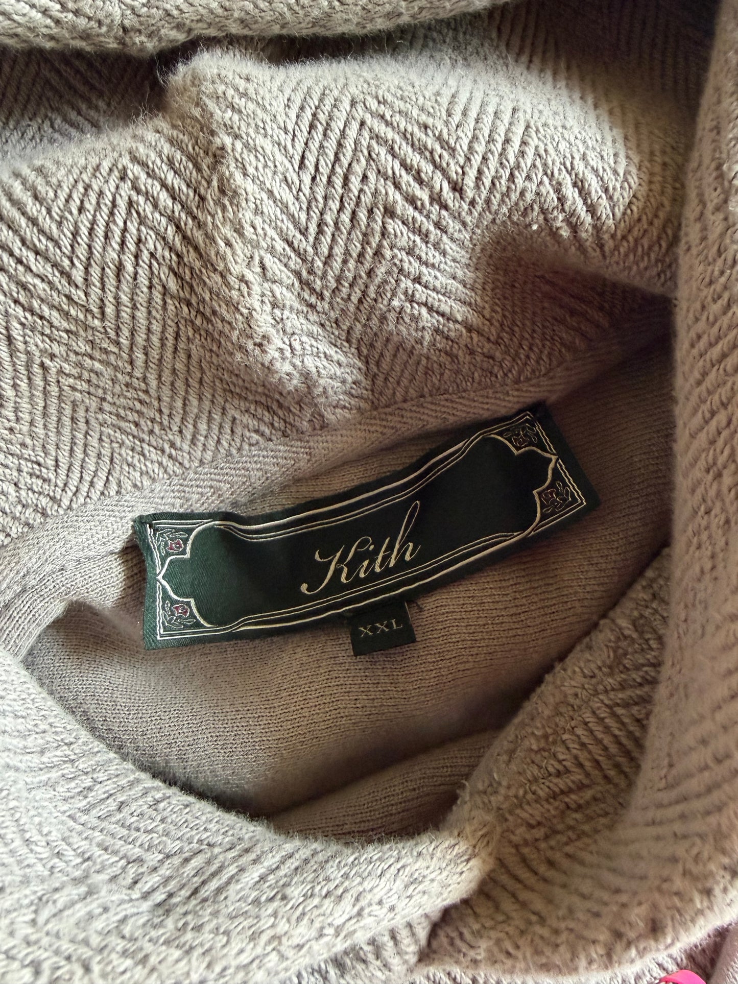 Kith Gray Weave Hoodie Sz 2XL