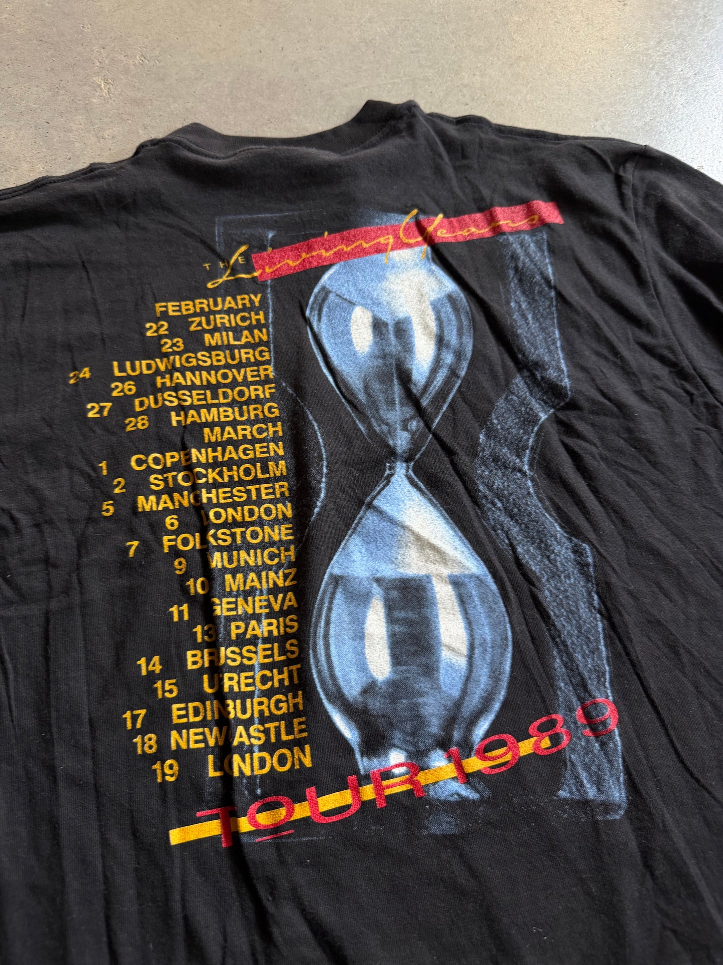 VTG 1989 Mike + The Mechanics The Living Years Tour Tee Sz S/M