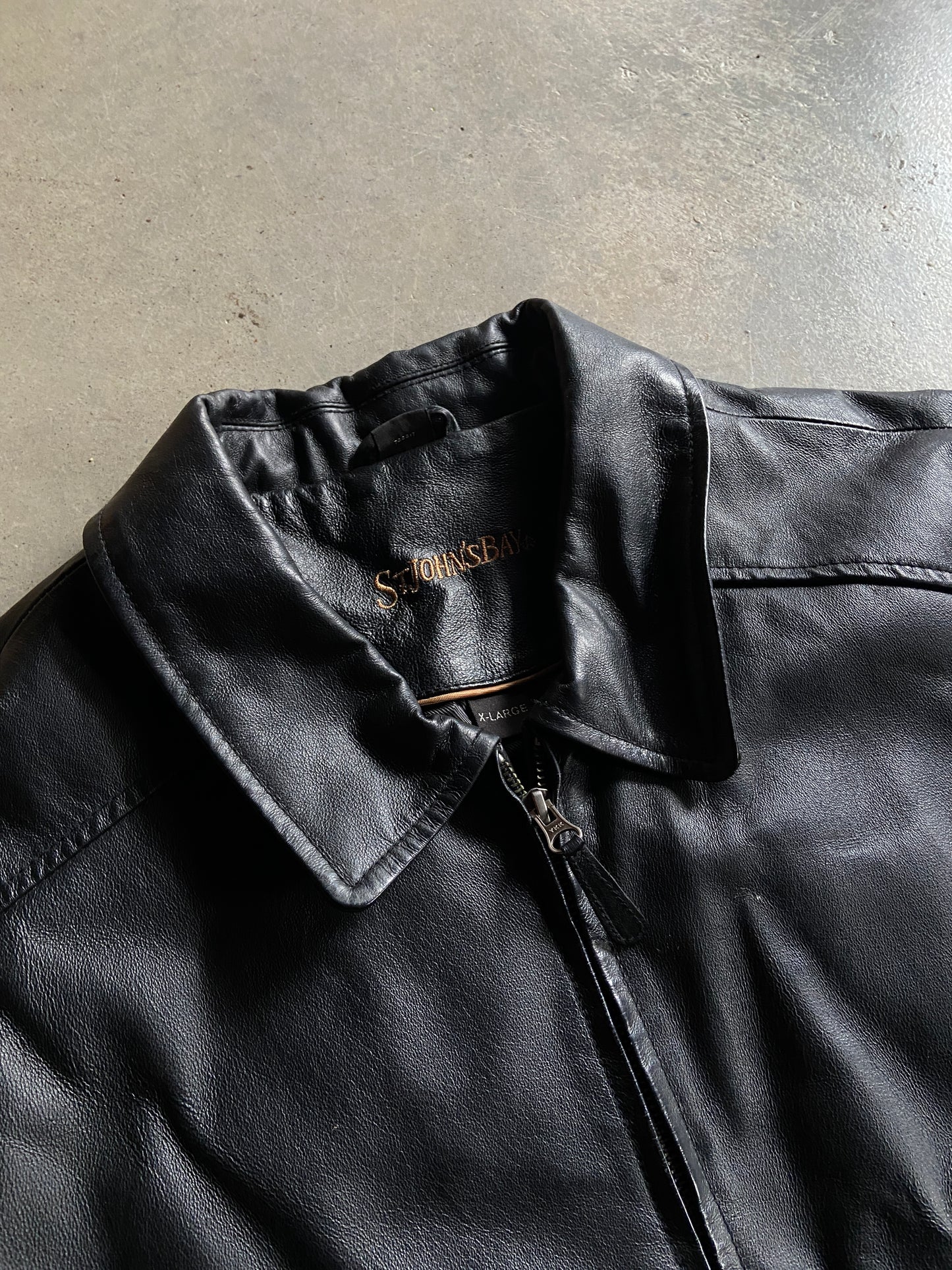 VTG St. Johns Bay Leather Jacket Sz XL