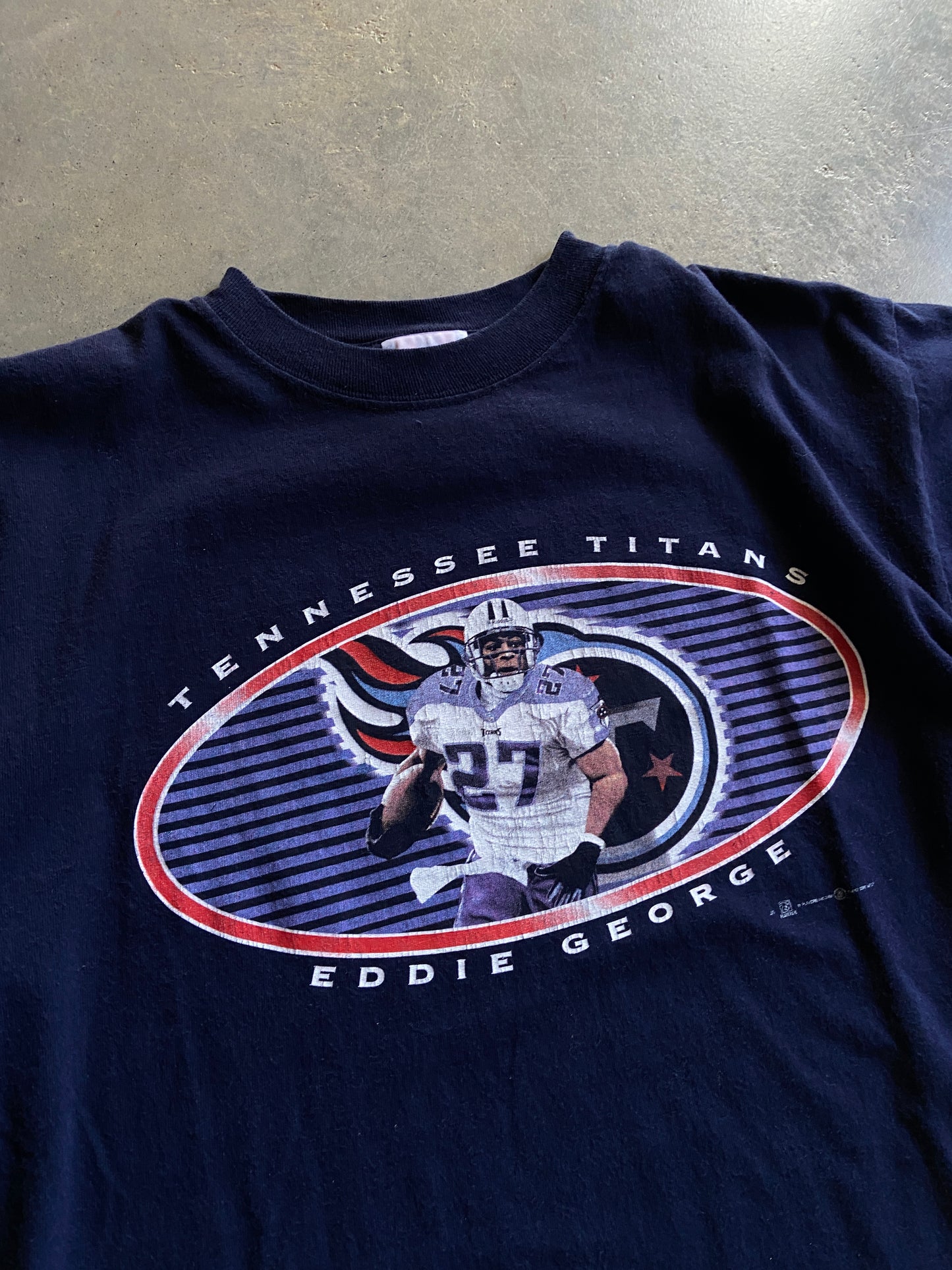 VTG Tennessee Titans Eddie George Oval Tee Sz L