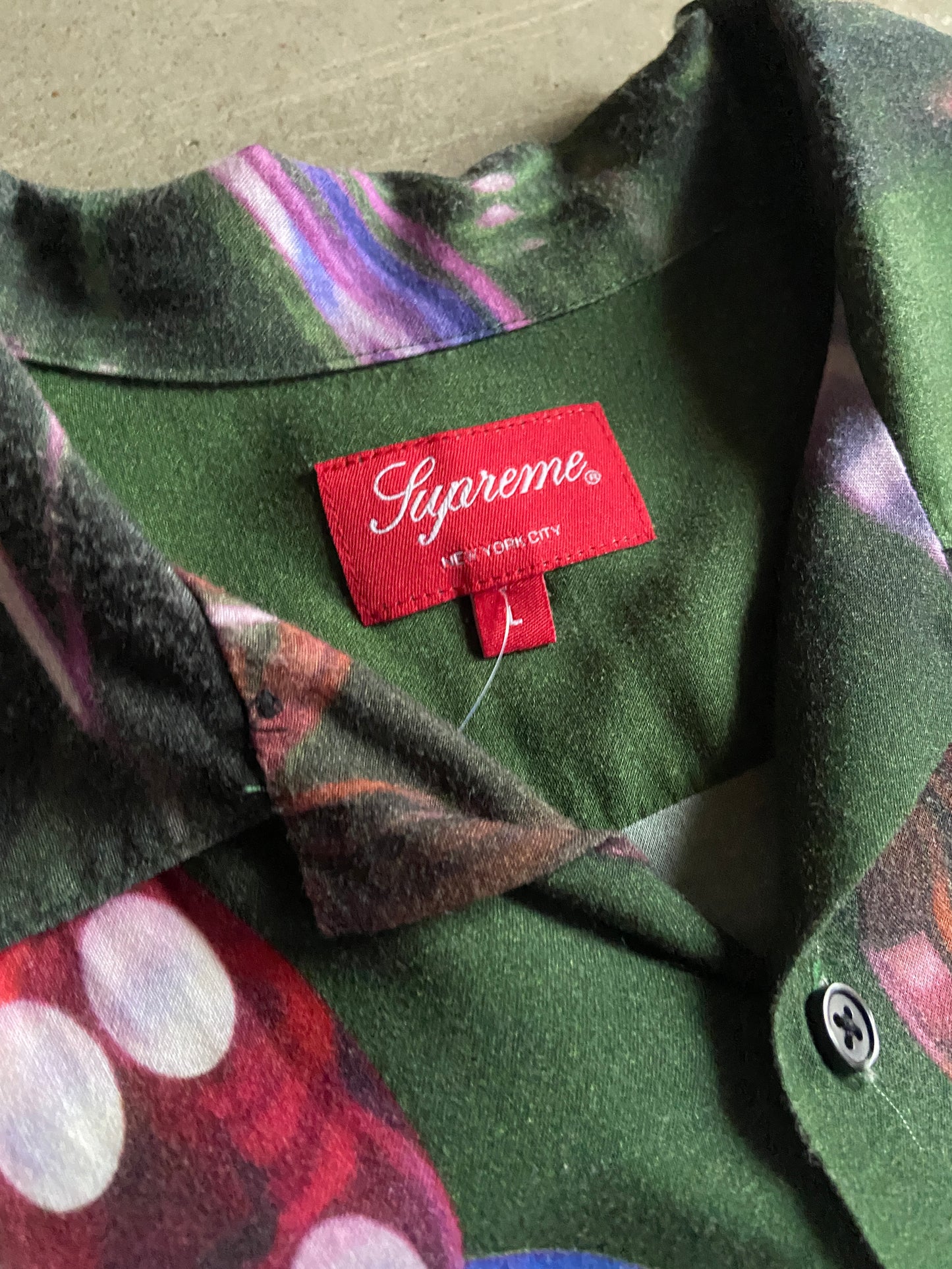 Supreme FW18 Casino Rayon Shirt Sz L