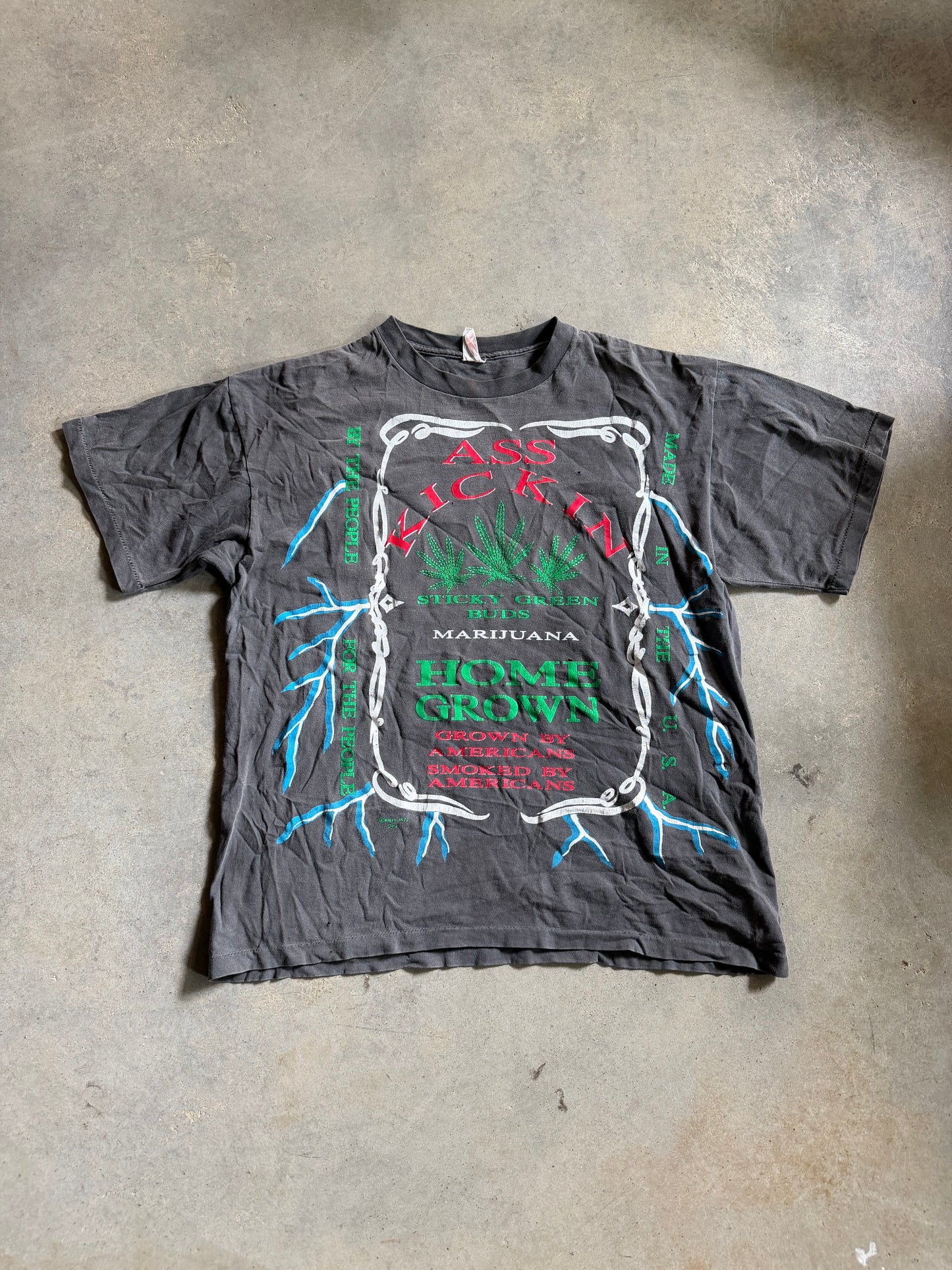 Marijuana Ass Kickin Home Grown Tee Sz XL