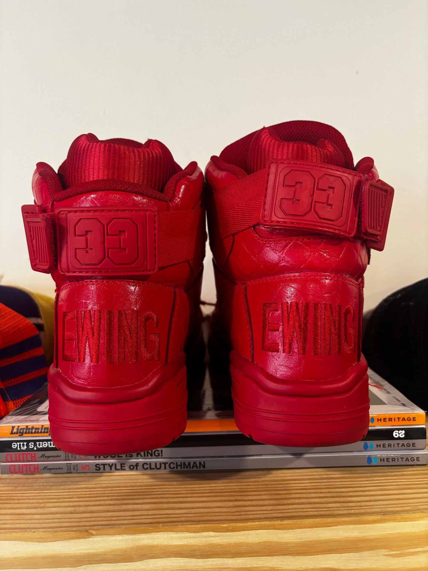 Preowned Ewing 33 Hi Croc Skin Sz 9M
