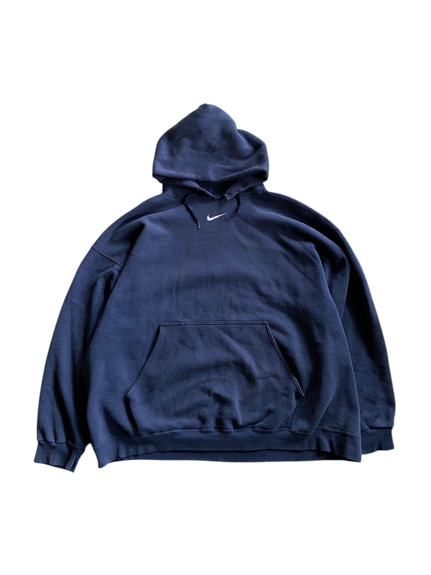 Vintage Nike Center Swoosh Distressed Hoodie Sz XXL