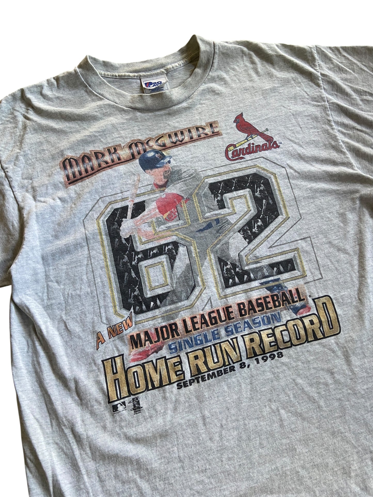 VTG St Louis Cardinals Mark McGwire Home Run Record Tee Sz L