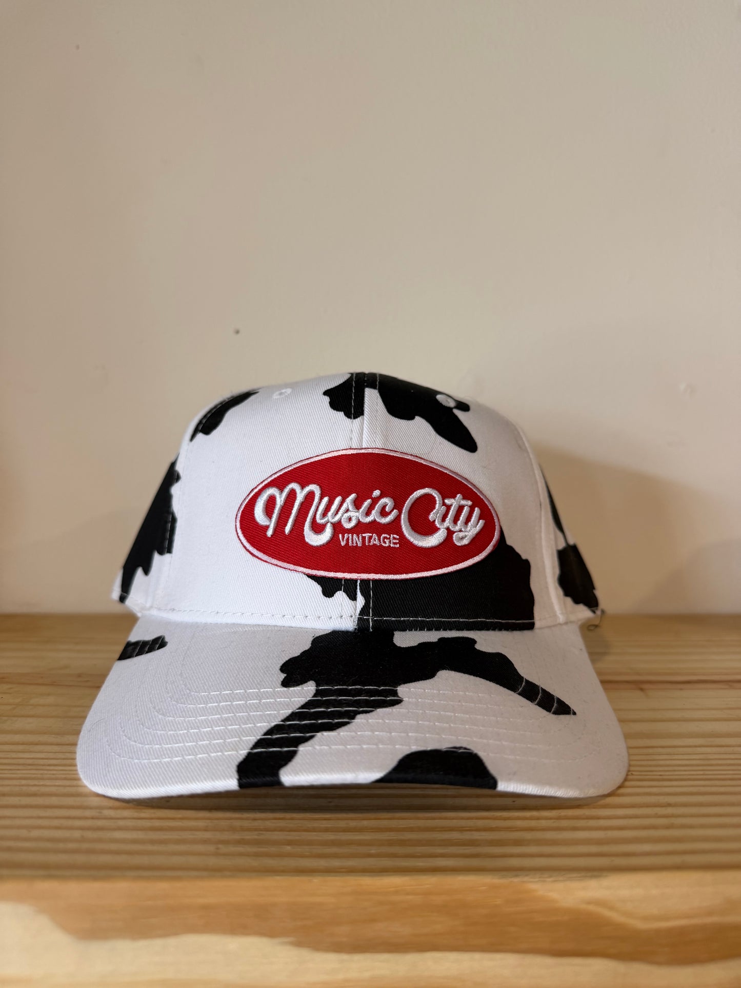 Music City Vintage Cowprint Snapback