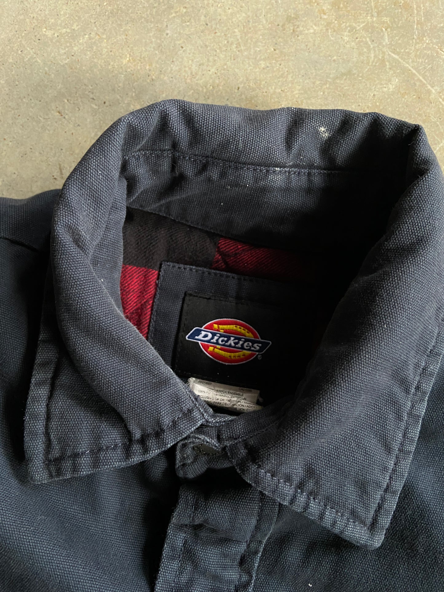 Y2K Dickies Flannel Lined Insulated Chore Coat Sz M
