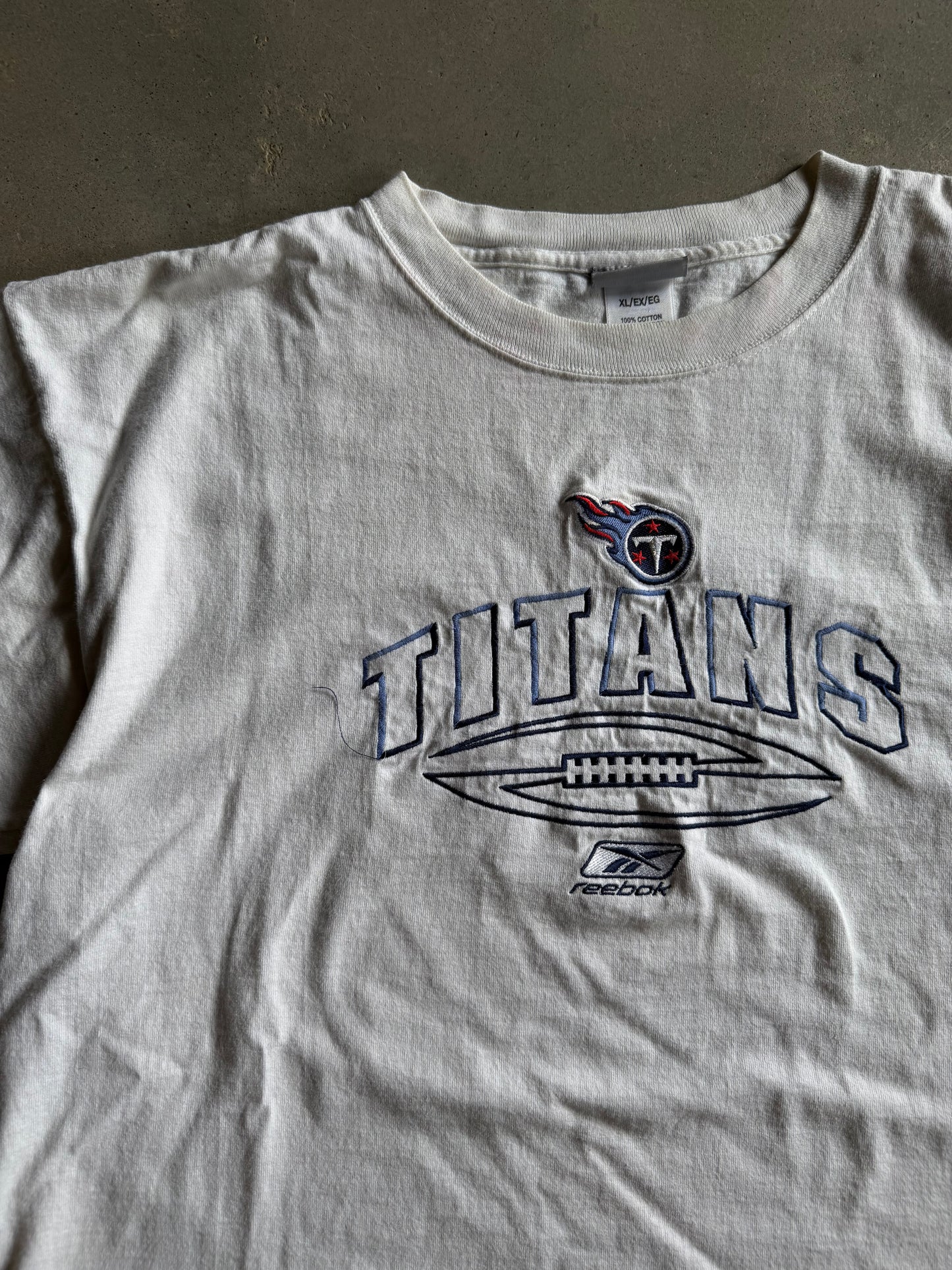 Y2K Reebok Tennessee Titans Embroidered Tee Sz XL/2XL