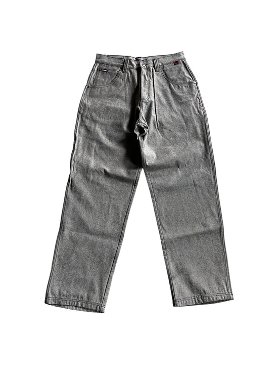 Y2K Fubu Gray Baggy Denim Jeans Sz 36x34