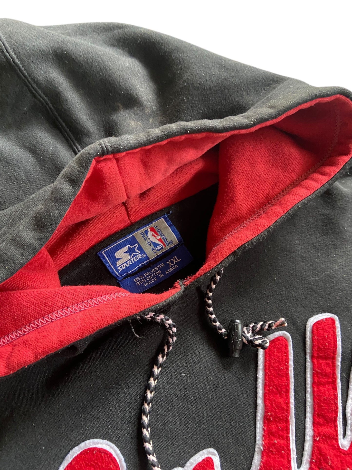 VTG Chicago Bulls Starter Script Hoodie Sz 2XL