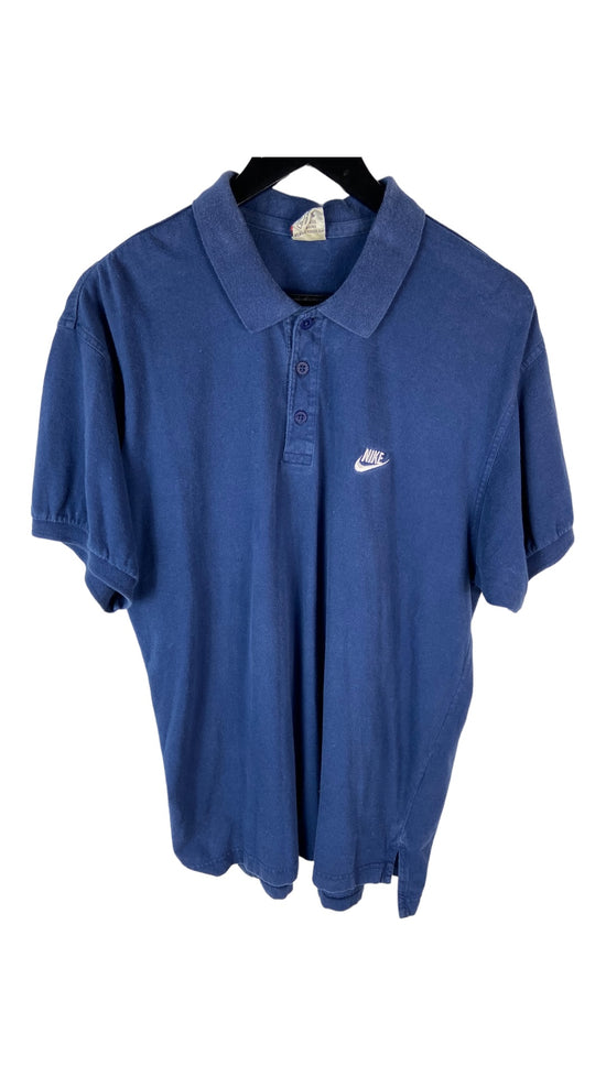 Load image into Gallery viewer, VTG 90s Navy Nike Polo Shirt Sz Large
