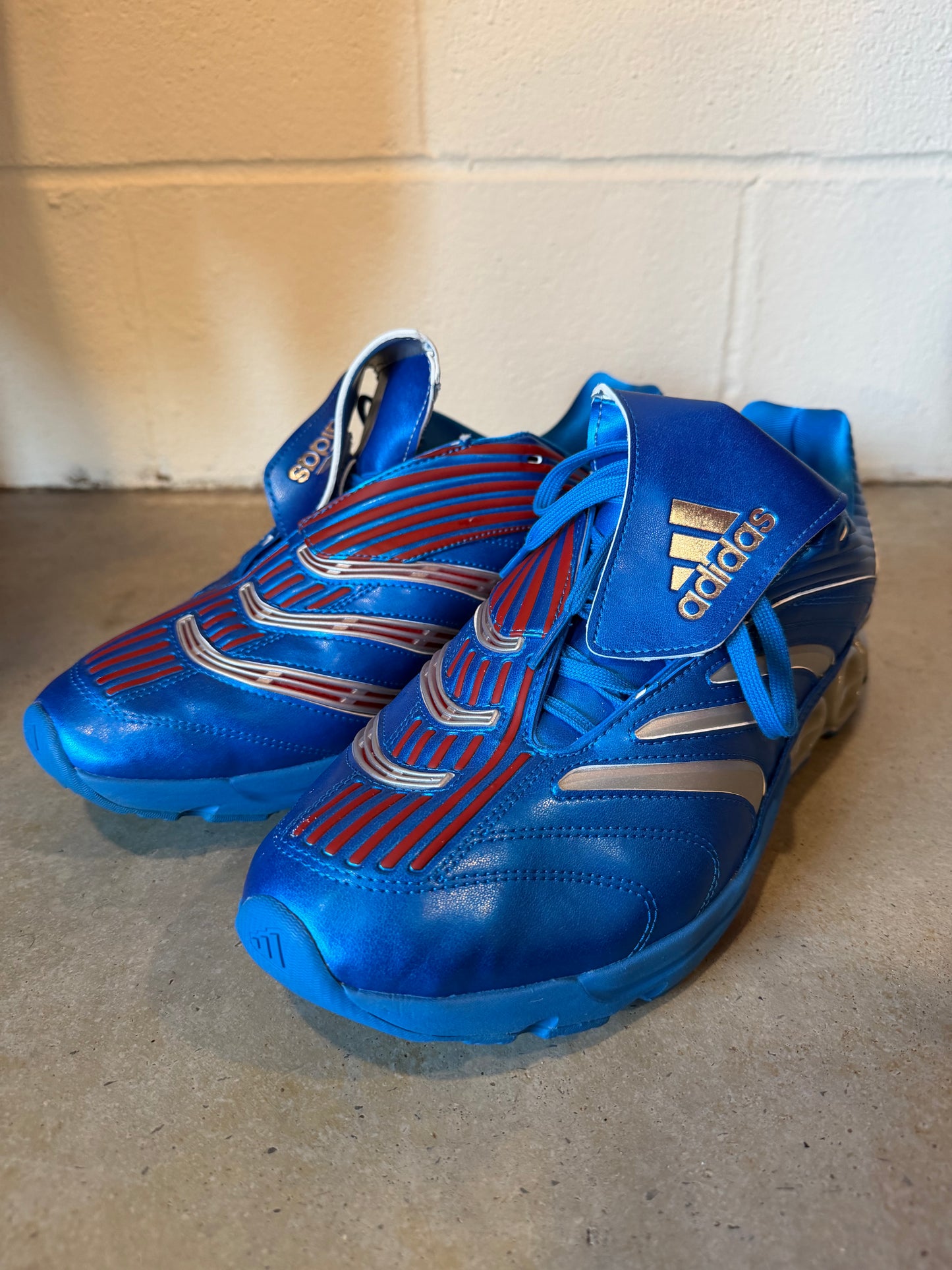 Preowned adidas Predator Megaride Metallic Blue Sz 13M/14W
