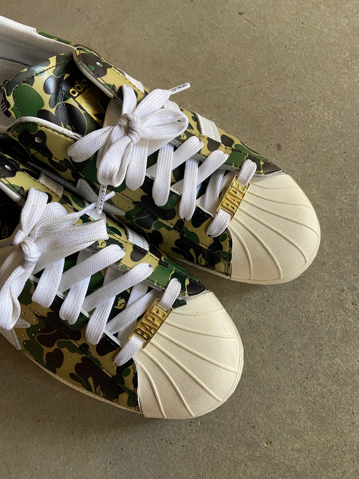 Preowned Adidas Superstar Bape ABC Camo Green Sz 11.5M/13W