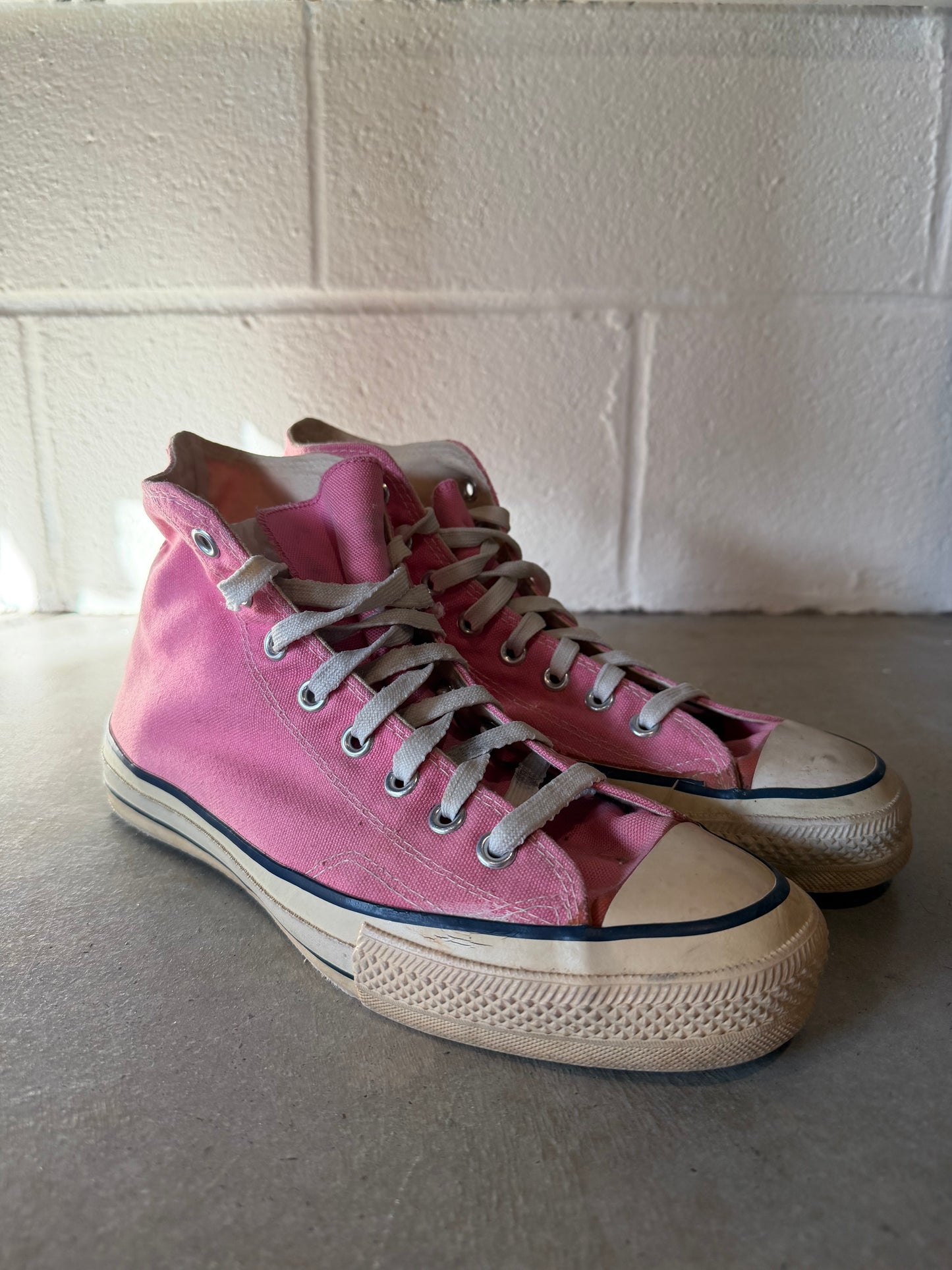 Vintage Converse Pink High Top Made In USA Sz 9M/10.5W
